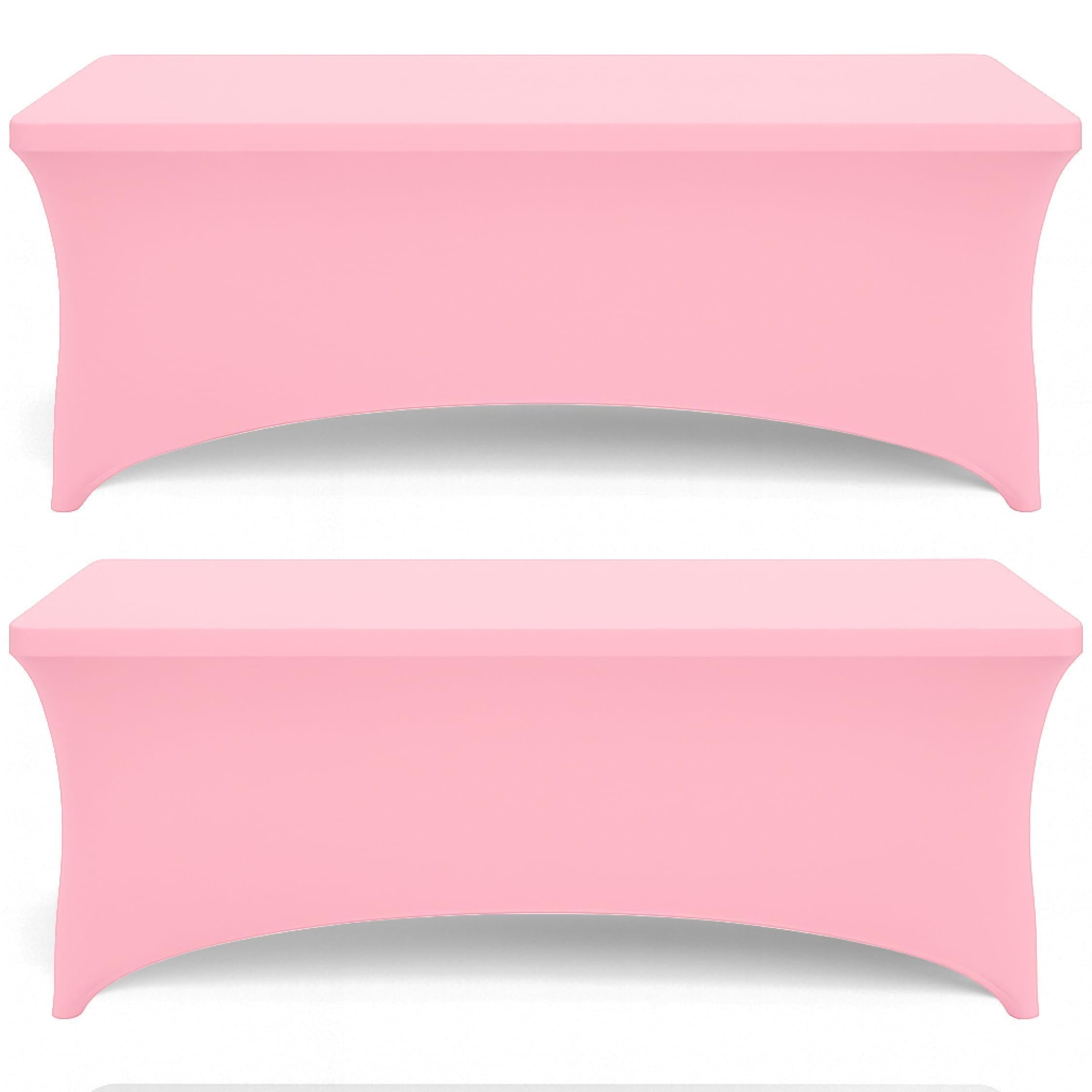 Pink Spandex Table Covers 6ft 2 Pack Elegant Durable Stretchy 6ft Table Cover Fitted Wrinkle and Stain Resistant Elastic Leg Pockets Pink Spandex Table Covers 6ft 2 Pack Elegant Durable Stretchy 6ft Table Cover Fitted Wrinkle and Stain Resistant Elastic Leg Pockets