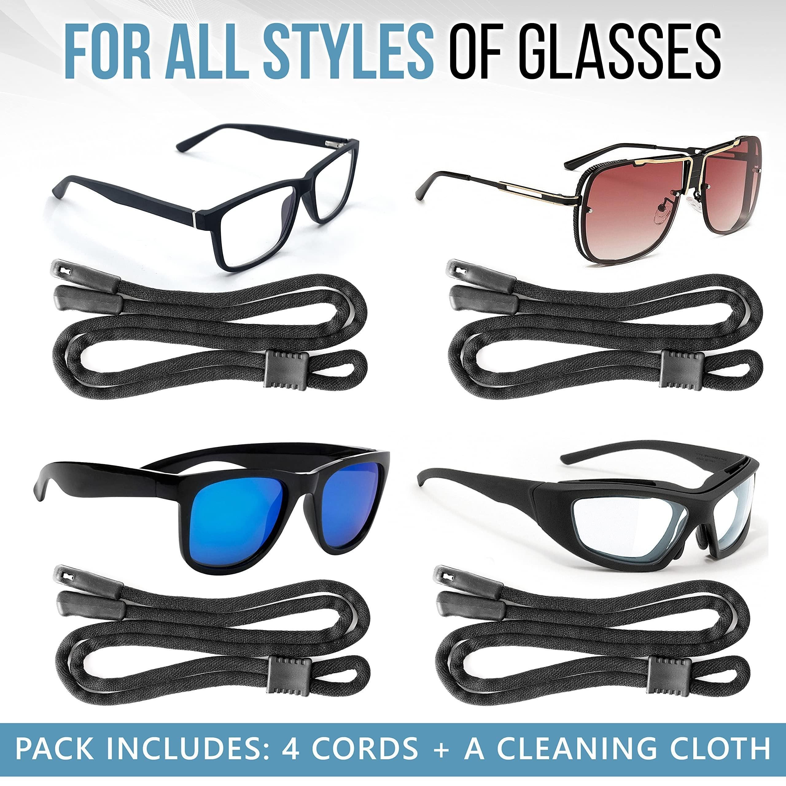 Eyeglasses String Holder Strap Glasses Cords 4 Pcs Black Adjustable 27 inch Long Eyeglasses String Holder Strap Glasses Cords 4 Pcs Black Adjustable 27 inch Long