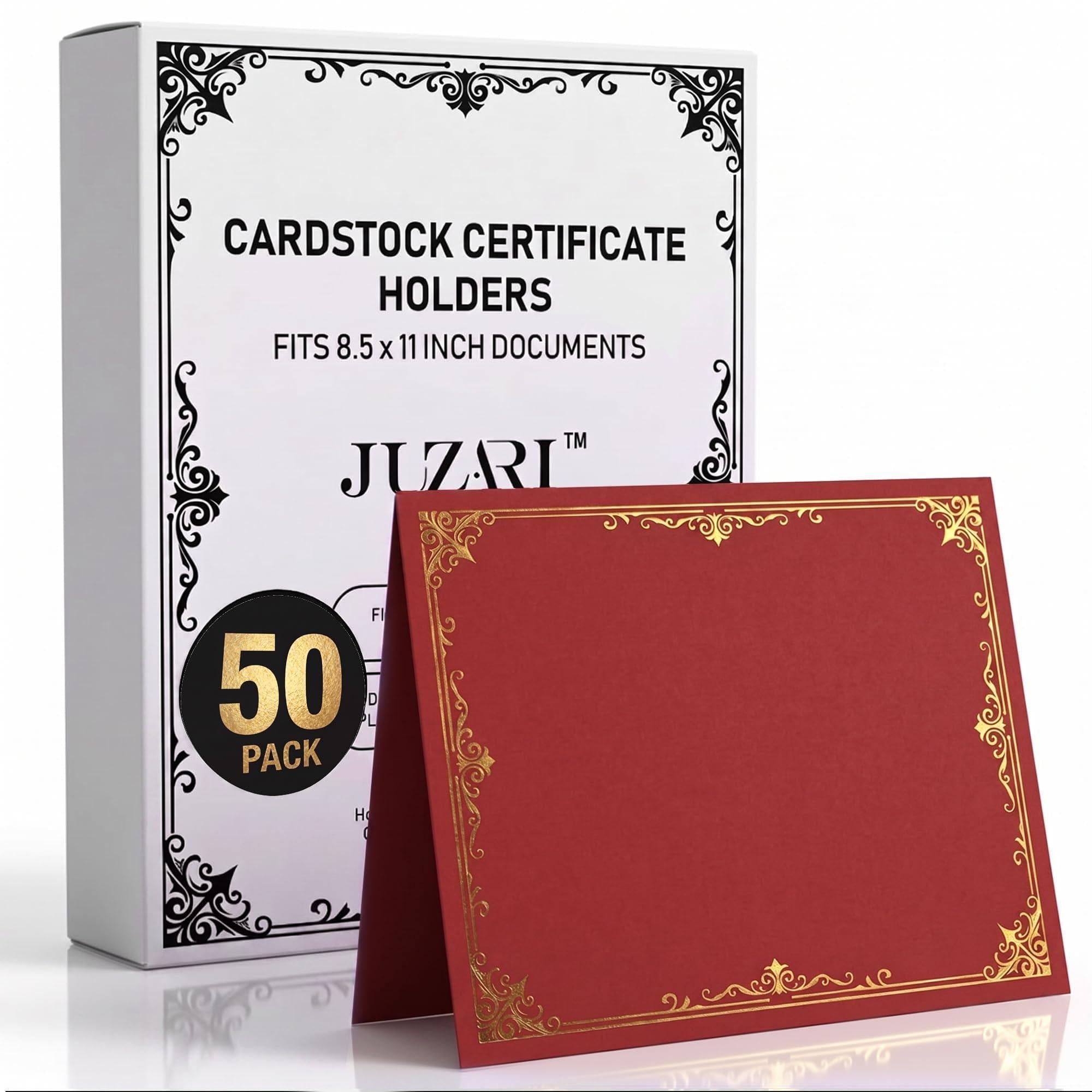 50 Pack Premium Burgundy Certificate Holders 8.5 x 11 inch Heavyweight 300gsm Cardstock Diploma Holder & Certificate Folder Award Certificate Folders for Graduation with Gold Foil Diploma Cover 50 Pack Premium Burgundy Certificate Holders 8.5 x 11 inch Heavyweight 300gsm Cardstock Diploma Holder & Certificate Folder Award Certificate Folders for Graduation with Gold Foil Diploma Cover