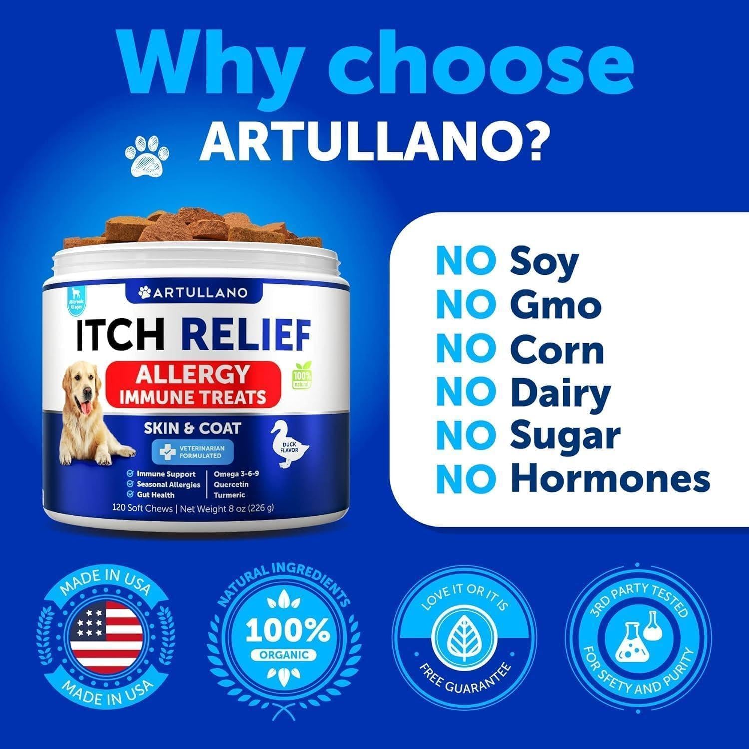 Dog Allergy Relief Chews Itchy Skin Relief Omega-3 Fish Oil Dog Allergy Relief Chews Itchy Skin Relief Omega-3 Fish Oil