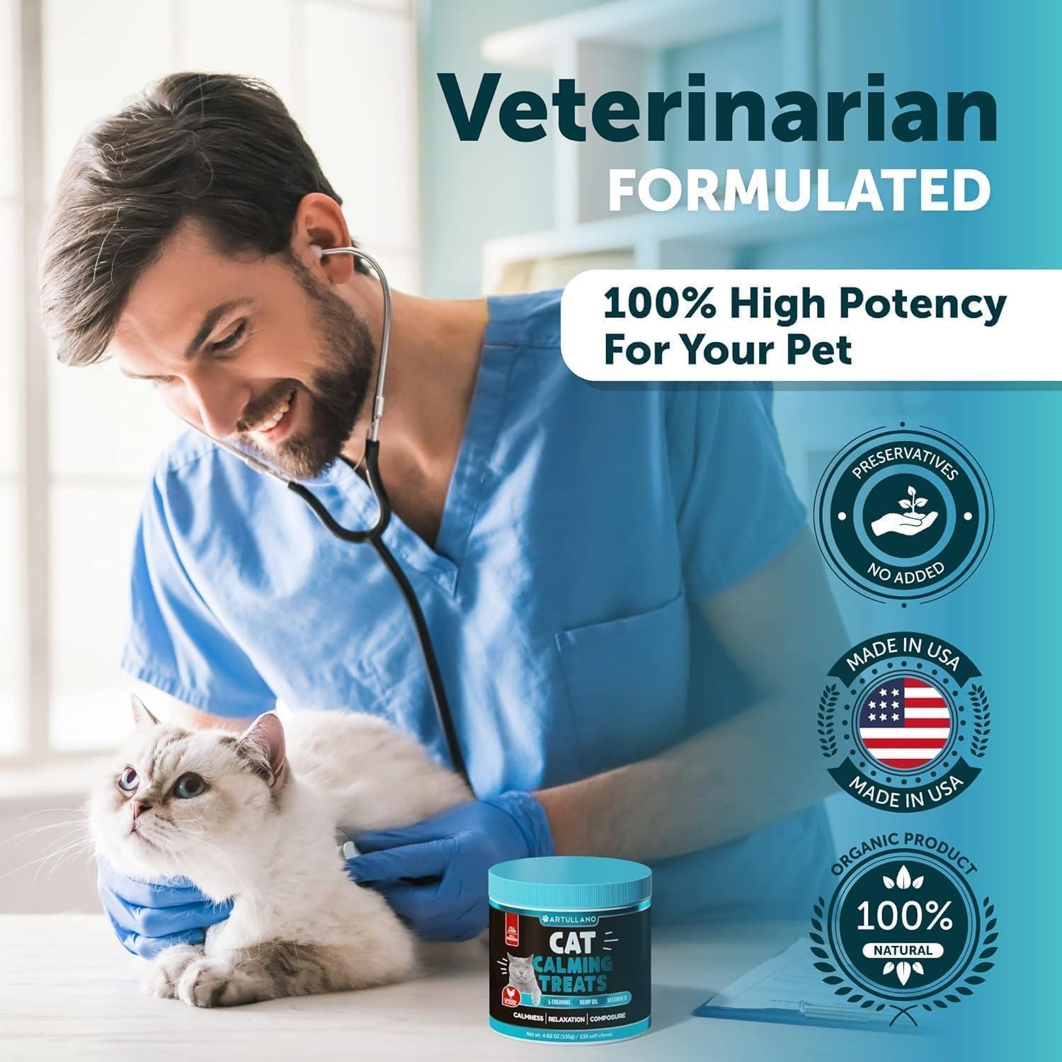 Hemp Calming Treats for Cats & Kittens Anxiety Relief Melatonin Hemp Calming Treats for Cats & Kittens Anxiety Relief Melatonin