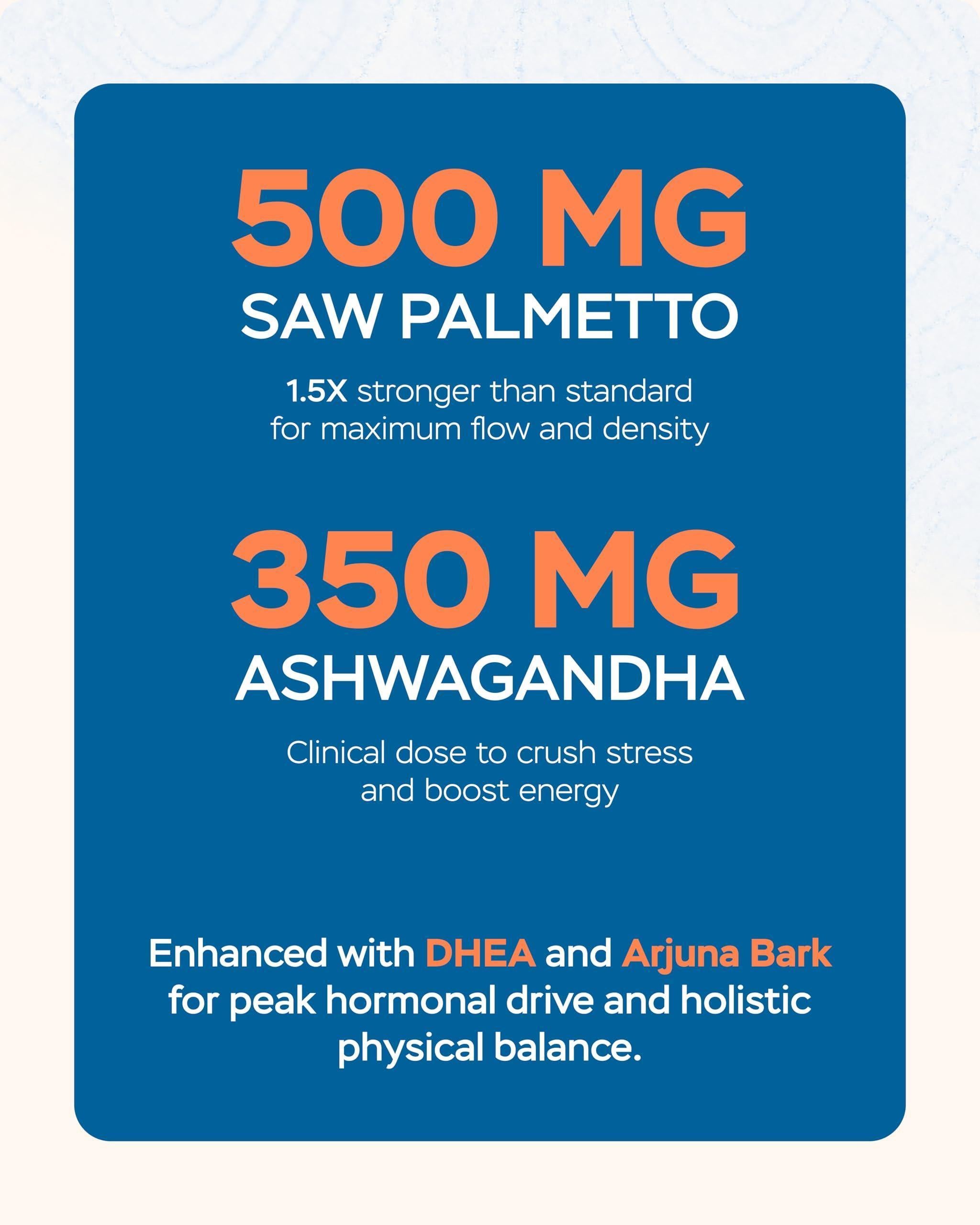 Saw Palmetto for Men & Prostate Health Supplements with Arjuna Extract Advanced Formula Saw Palmetto Arjuna Bark Extract w DHEA Ashwagandha 900mg DHT Blocker for Hair Support Saw Palmetto for Men & Prostate Health Supplements with Arjuna Extract Advanced Formula Saw Palmetto Arjuna Bark Extract w DHEA Ashwagandha 900mg DHT Blocker for Hair Support