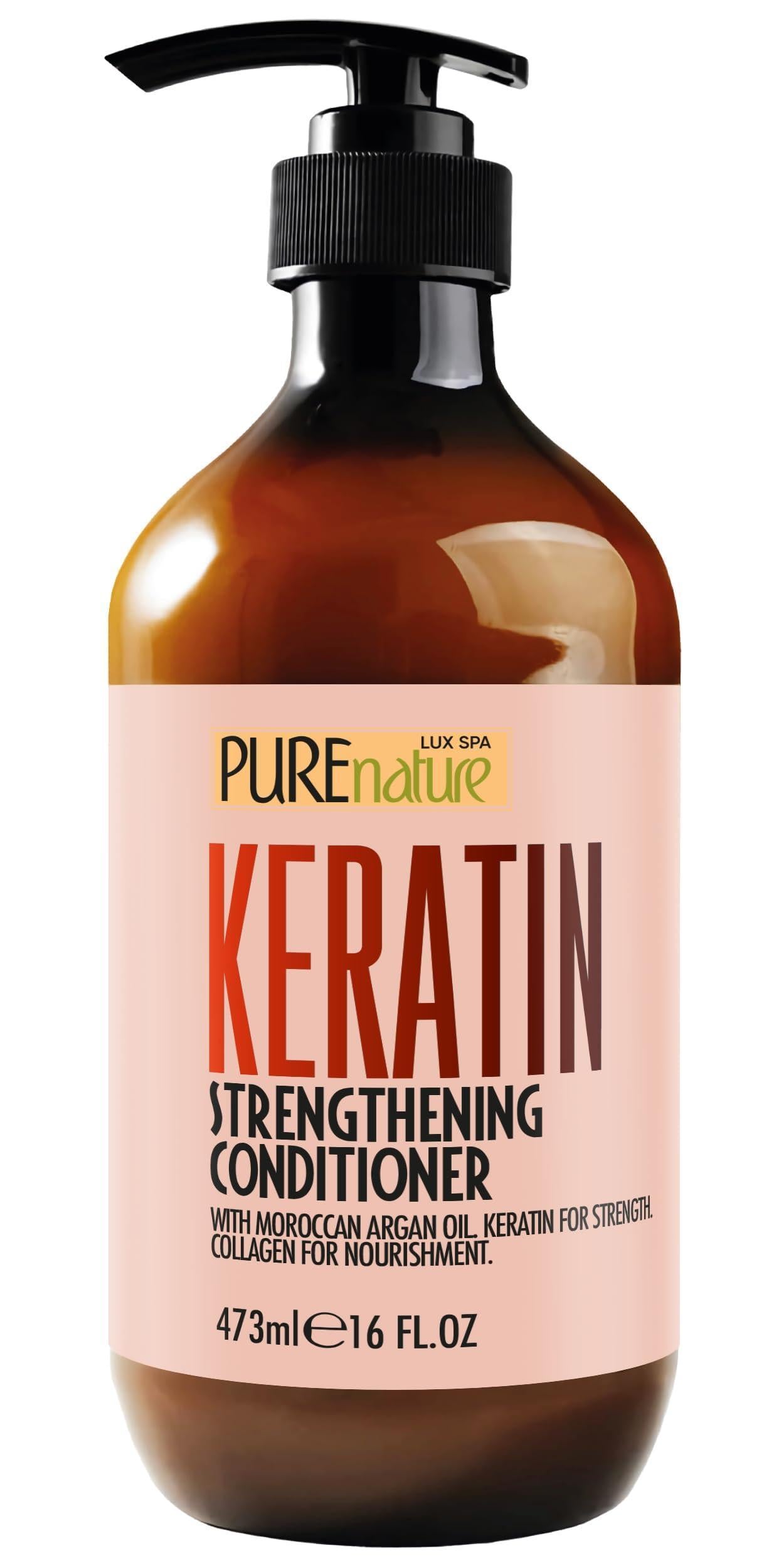 Keratin Conditioner for Women and Men Deep Conditioning Treatment to Repair Dry Damaged Hair and Split Ends 16 Fl Oz Strengthening Sulfate Free Formula Keratin Conditioner for Women and Men Deep Conditioning Treatment to Repair Dry Damaged Hair and Split Ends 16 Fl Oz Strengthening Sulfate Free Formula