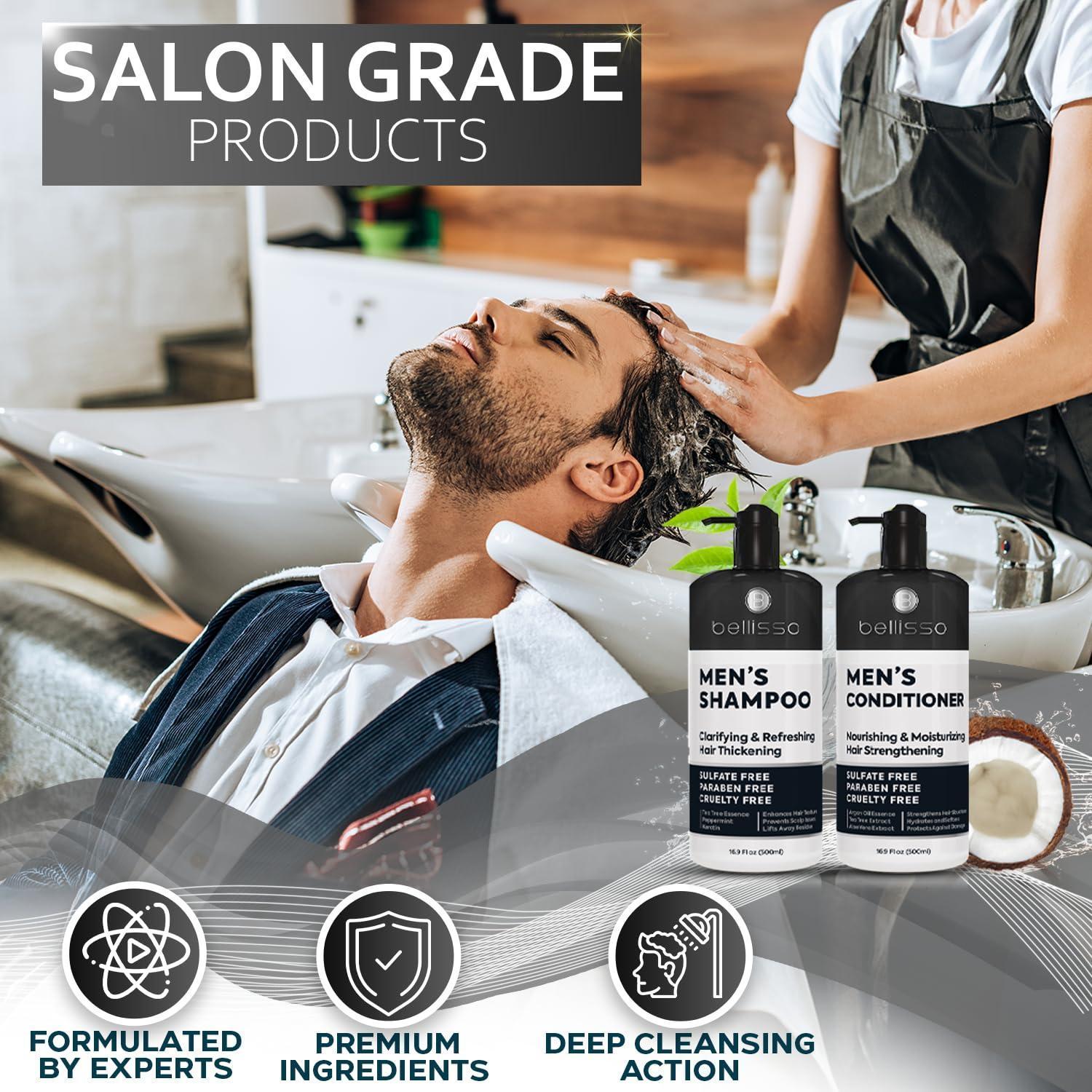 Mens Shampoo and Conditioner Set Sulfate Free and Clarifying For Men with Oily to Normal Hair Moisturizing and Thickening Biotin Keratin Tea Tree Oil Caffeine and Peppermint for Dandruff Mens Shampoo and Conditioner Set Sulfate Free and Clarifying For Men with Oily to Normal Hair Moisturizing and Thickening Biotin Keratin Tea Tree Oil Caffeine and Peppermint for Dandruff