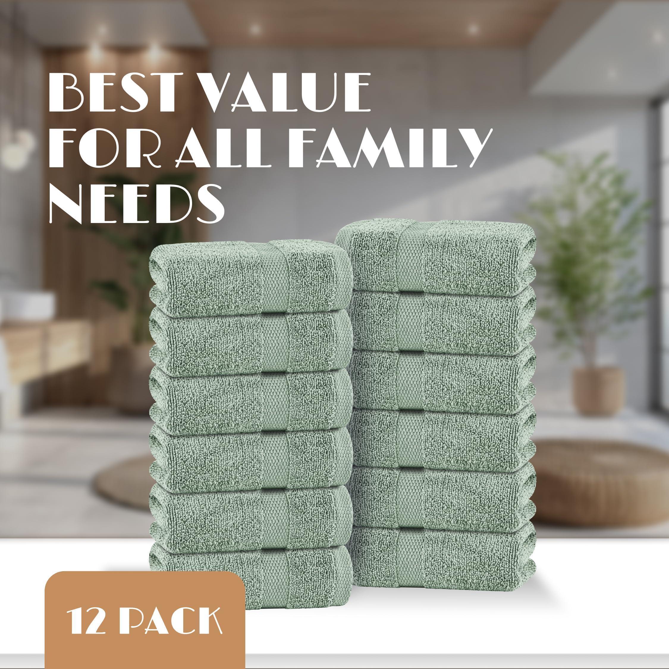 Green Washcloths Set for Body Face 12 Pack 12x12 Inch Towel Cotton Wash Cloths Bulk Spa Fingertip Wash Clothes Soft Absorbent Gym Towels Green Washcloths Set for Body Face 12 Pack 12x12 Inch Towel Cotton Wash Cloths Bulk Spa Fingertip Wash Clothes Soft Absorbent Gym Towels