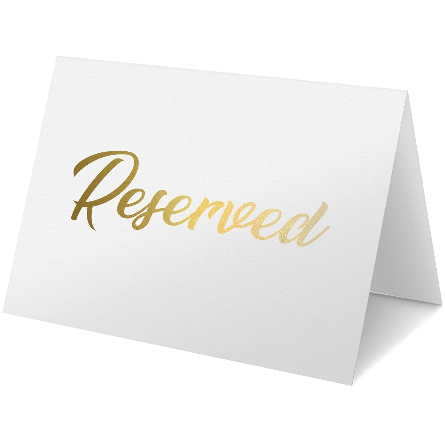 10 Pack Gold Reserved Table Signs for Wedding Party Restaurant Double Sided Reserved Table Signs Gold Reserved Signs for Tables Gold Table Reserved Cards White Paper Reserved Table Tent Card 10 Pack Gold Reserved Table Signs for Wedding Party Restaurant Double Sided Reserved Table Signs Gold Reserved Signs for Tables Gold Table Reserved Cards White Paper Reserved Table Tent Card