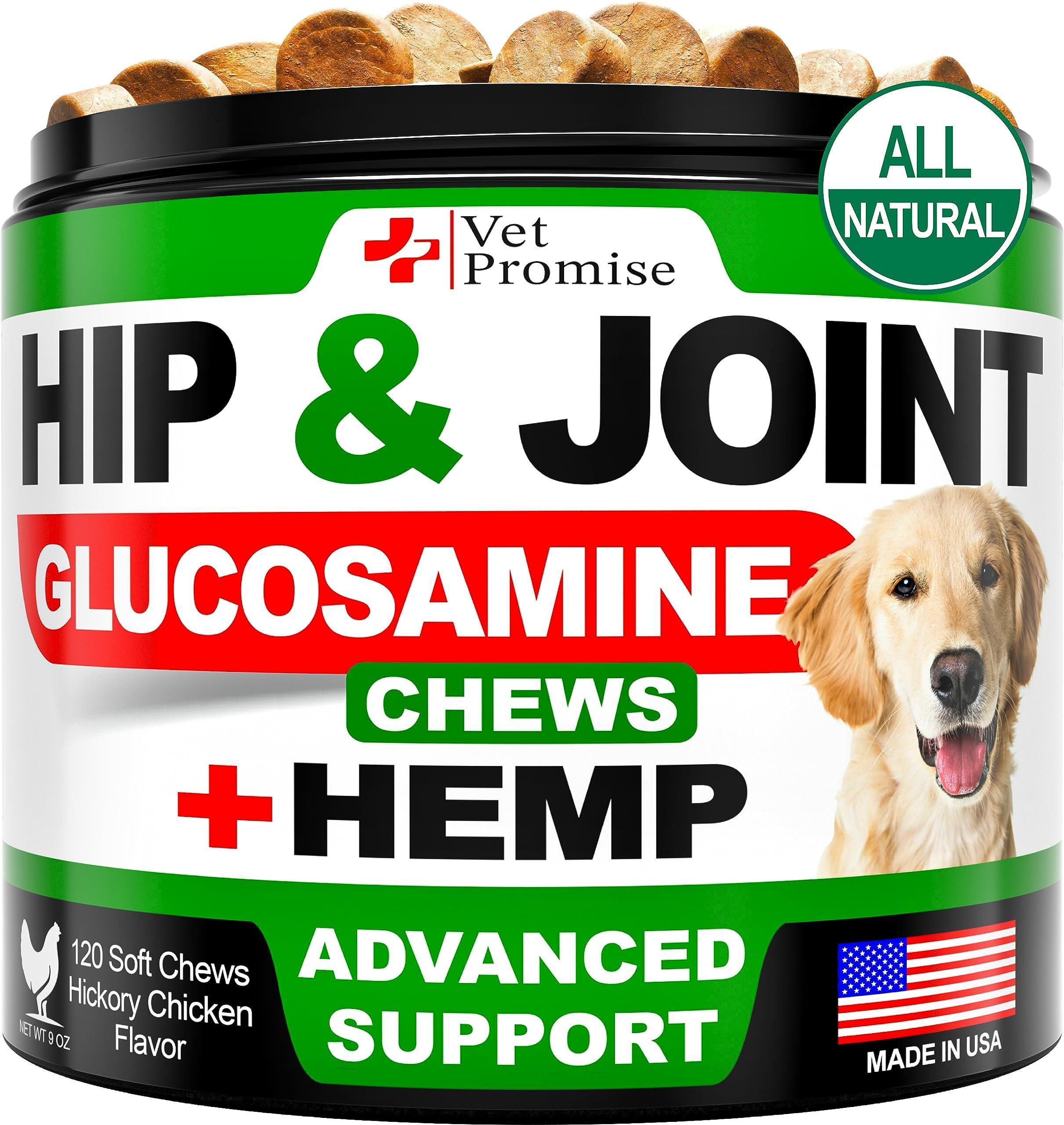 Hemp Hip & Joint Supplement for Dogs Glucosamine 120 Chews Hemp Hip & Joint Supplement for Dogs Glucosamine 120 Chews