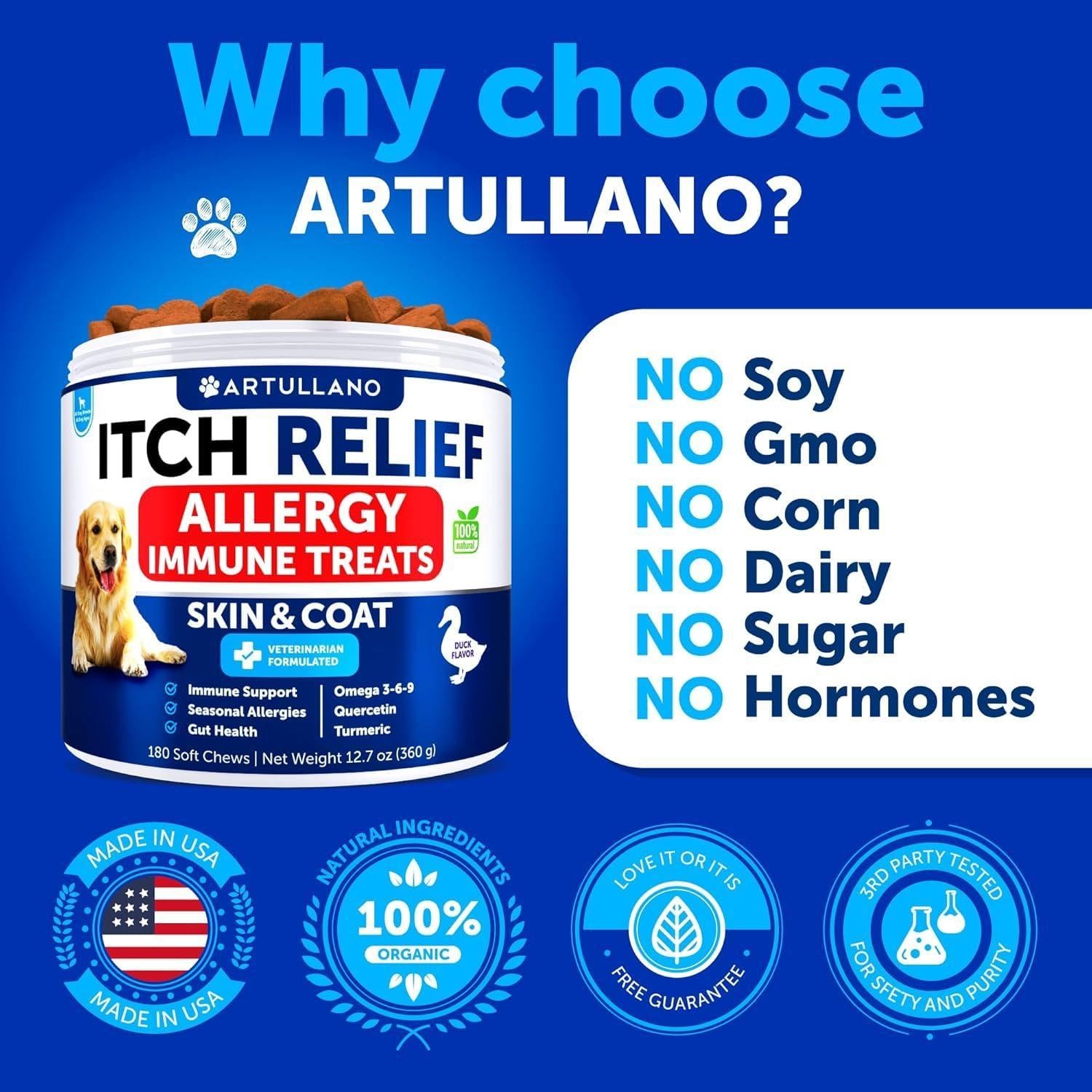 Dog Allergy Relief Chews Itchy Skin Relief Omega-3 Fish Oil Dog Allergy Relief Chews Itchy Skin Relief Omega-3 Fish Oil