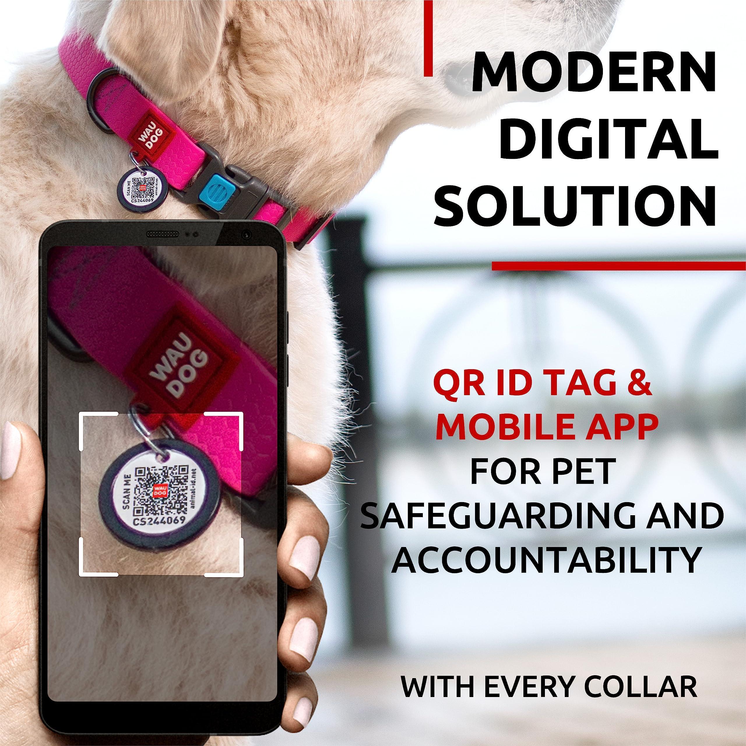 Waterproof Dog Collar Adjustable All Sizes Breakaway Buckle & QR Tag Pink Waterproof Dog Collar Adjustable All Sizes Breakaway Buckle & QR Tag Pink