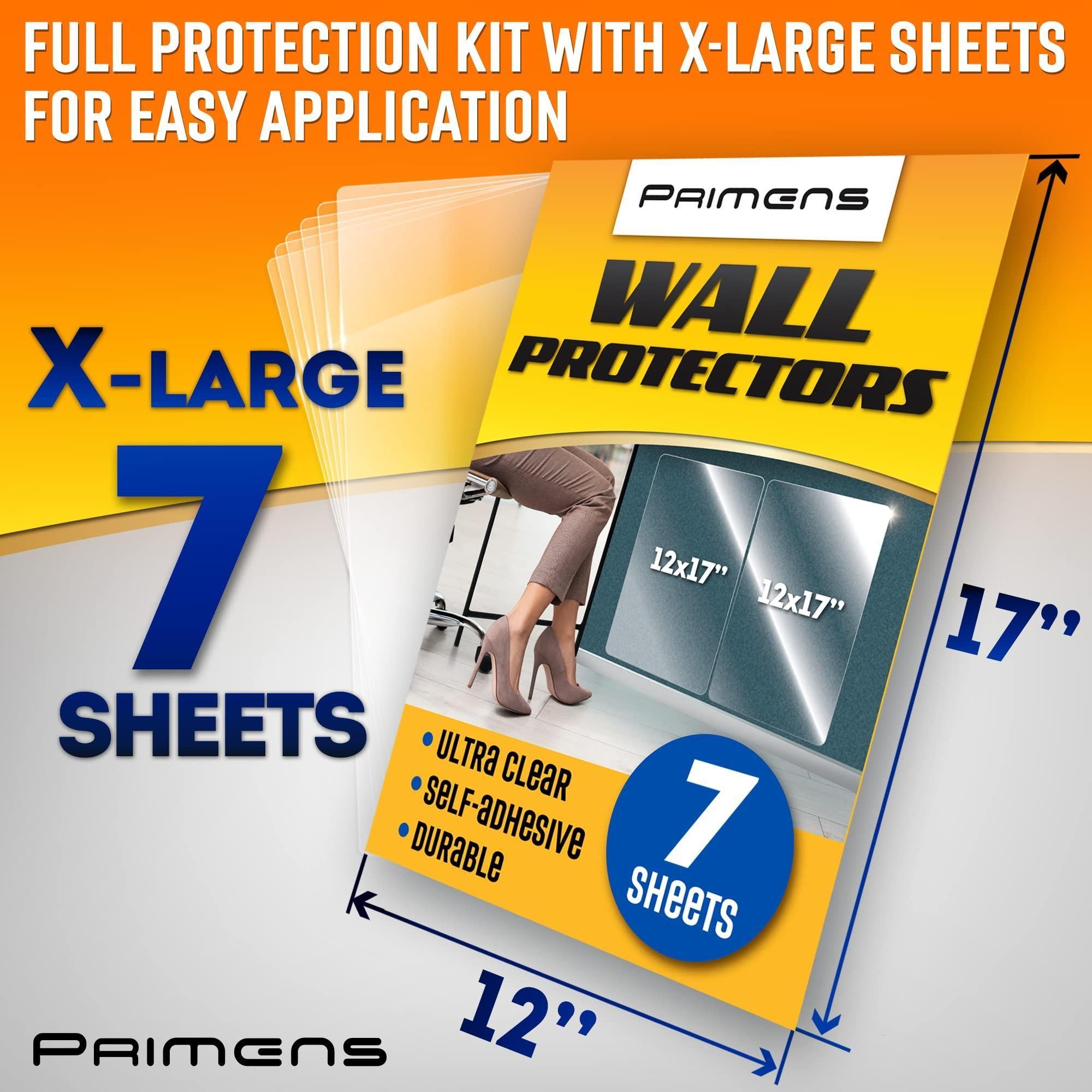 Wall Protector Sheets for Painted Wall Clear Plastic Adhesive Film Stickers 7 Pc Wall Protector Sheets for Painted Wall Clear Plastic Adhesive Film Stickers 7 Pc