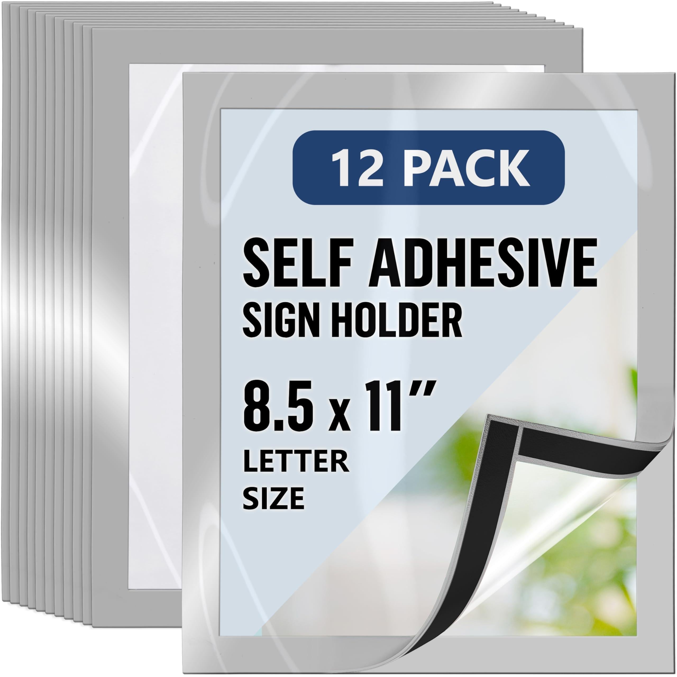 12 Pack Magnetic Sign Holder 8.5 x 11 inch with Adhesive Back Silver Magnetics Poster Frame Magnetic Paper Holder Reusable Adhesive Frames Magnet Frame for Wall Windows Magnet Document Holders 12 Pack Magnetic Sign Holder 8.5 x 11 inch with Adhesive Back Silver Magnetics Poster Frame Magnetic Paper Holder Reusable Adhesive Frames Magnet Frame for Wall Windows Magnet Document Holders
