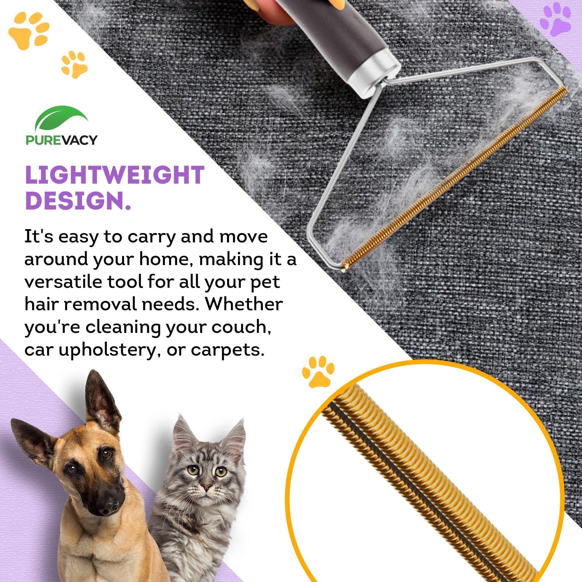 Pet Hair Remover Tool for Furniture Reusable Copper Teeth Wooden Handle Pet Hair Remover Tool for Furniture Reusable Copper Teeth Wooden Handle