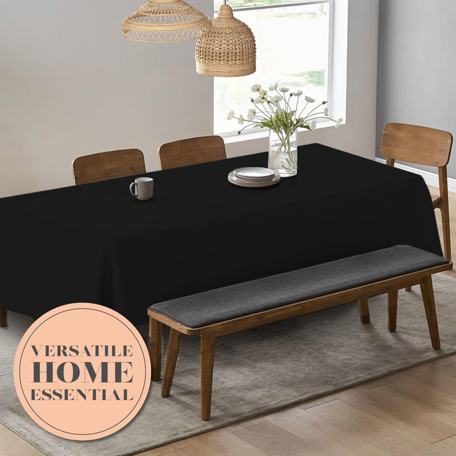 Classic Black Tablecloth 90x156 in Table Clothes for 8 Foot Rectangle Table 2 Pc Classic Black Tablecloth 90x156 in Table Clothes for 8 Foot Rectangle Table 2 Pc