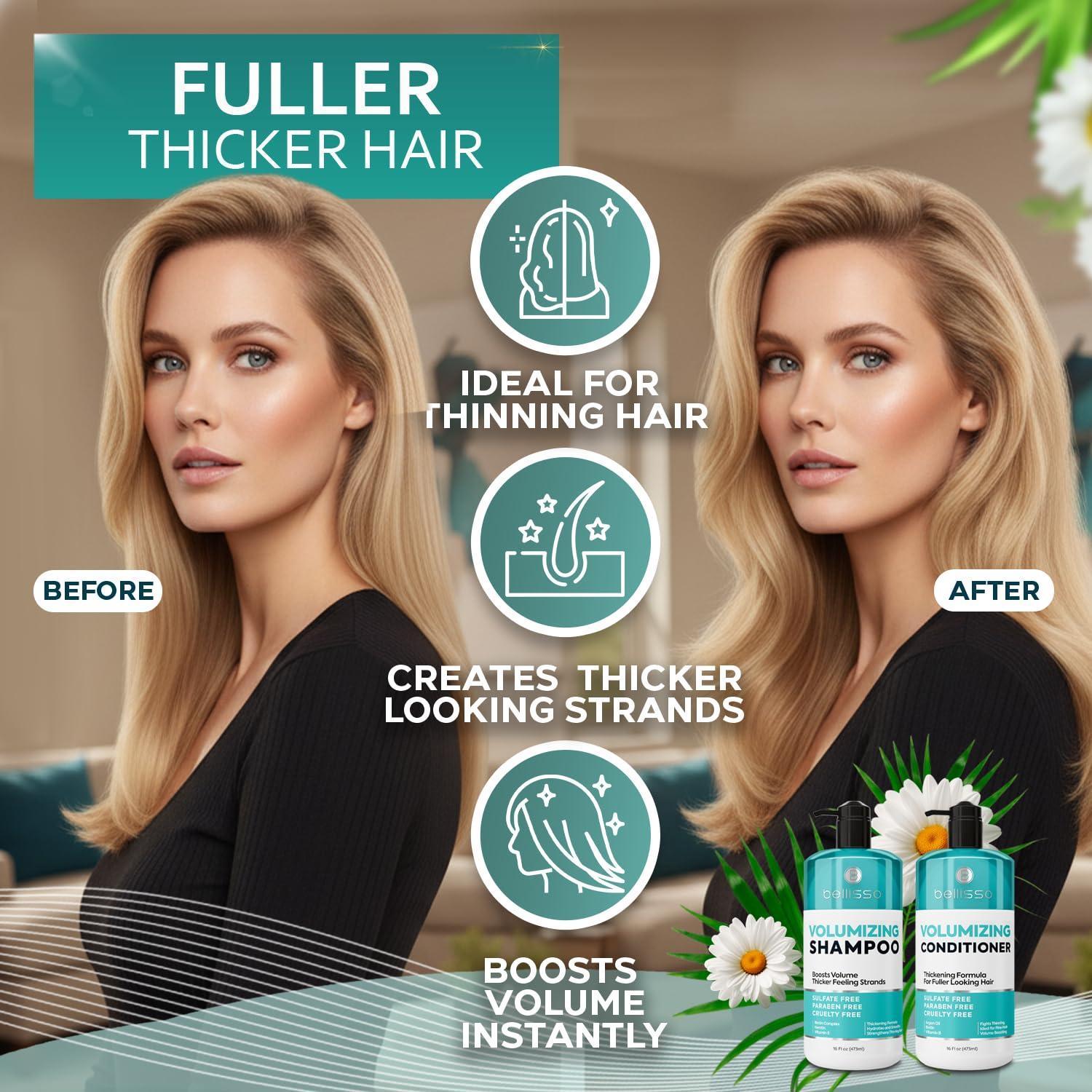 Volumizing Shampoo and Conditioner Set 16 Fl Oz Set of 2 Sulfate Free Thickening Formula for Fine and Thin Hair Volume Boost Professional Salon Hair Care for Men and Women Volumizing Shampoo and Conditioner Set 16 Fl Oz Set of 2 Sulfate Free Thickening Formula for Fine and Thin Hair Volume Boost Professional Salon Hair Care for Men and Women