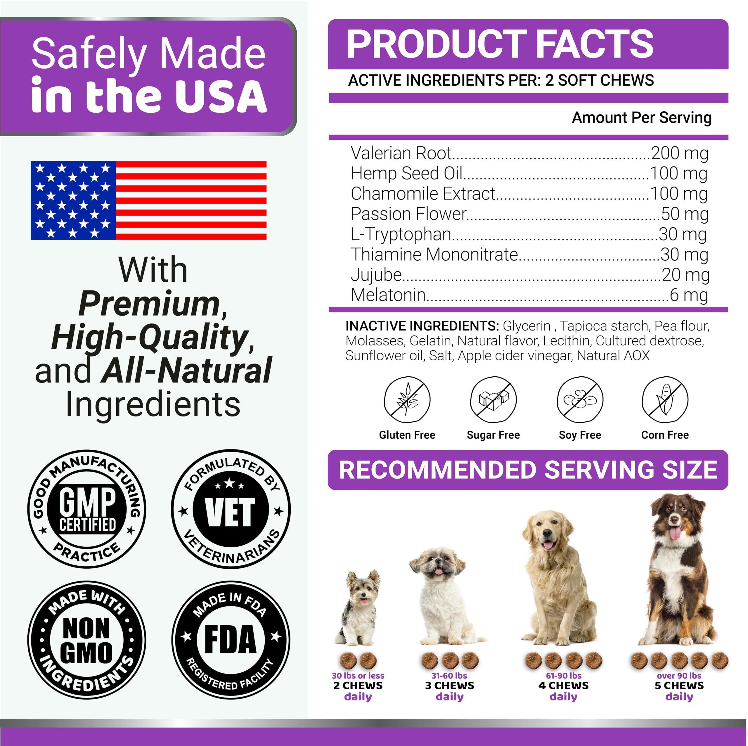 Melatonin Calming Chews for Dogs 170 Count Anxiety Relief Melatonin Calming Chews for Dogs 170 Count Anxiety Relief