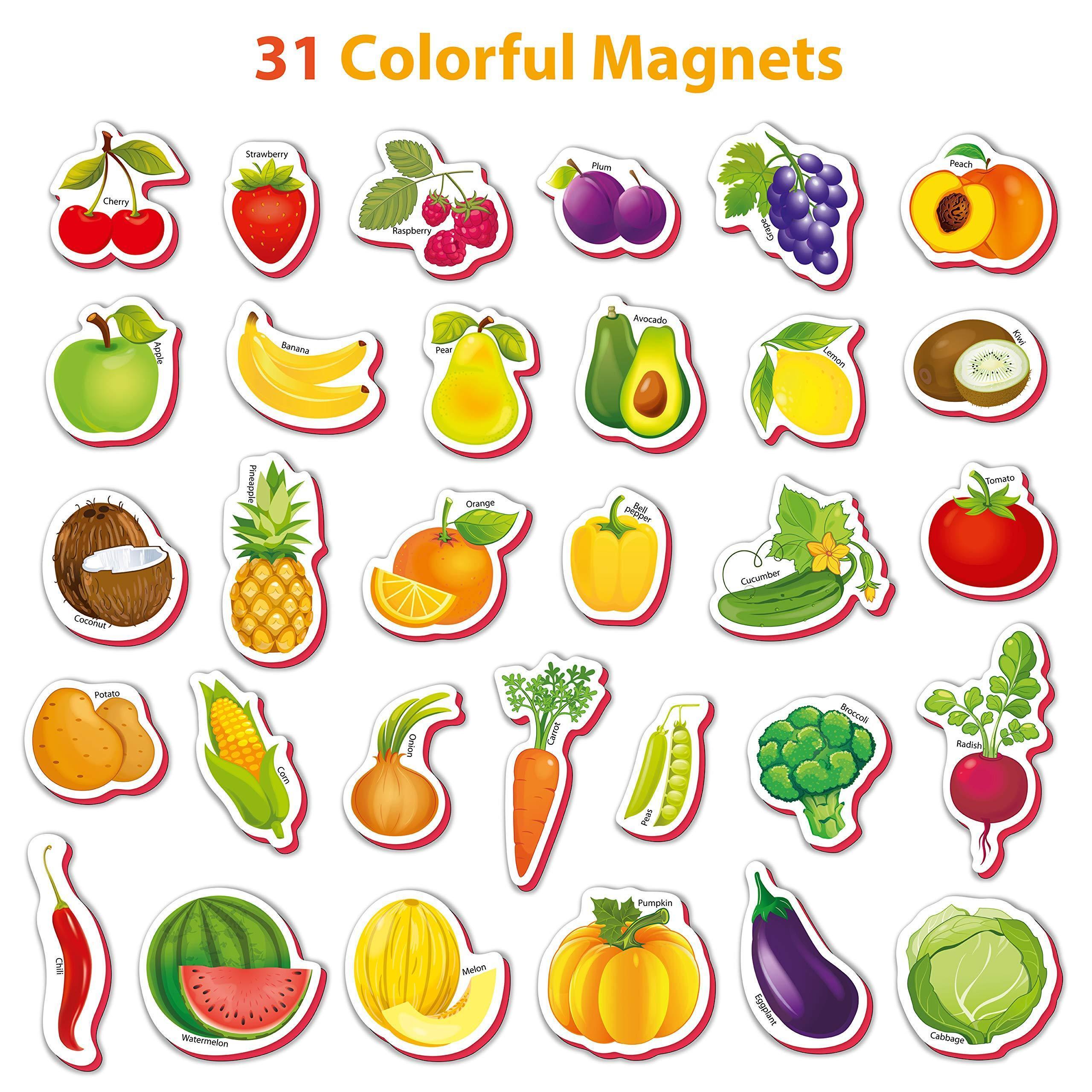 31 Foam Fridge Magnets for Toddlers 13 years Fruits and Veggies Magnets 31 Foam Fridge Magnets for Toddlers 13 years Fruits and Veggies Magnets