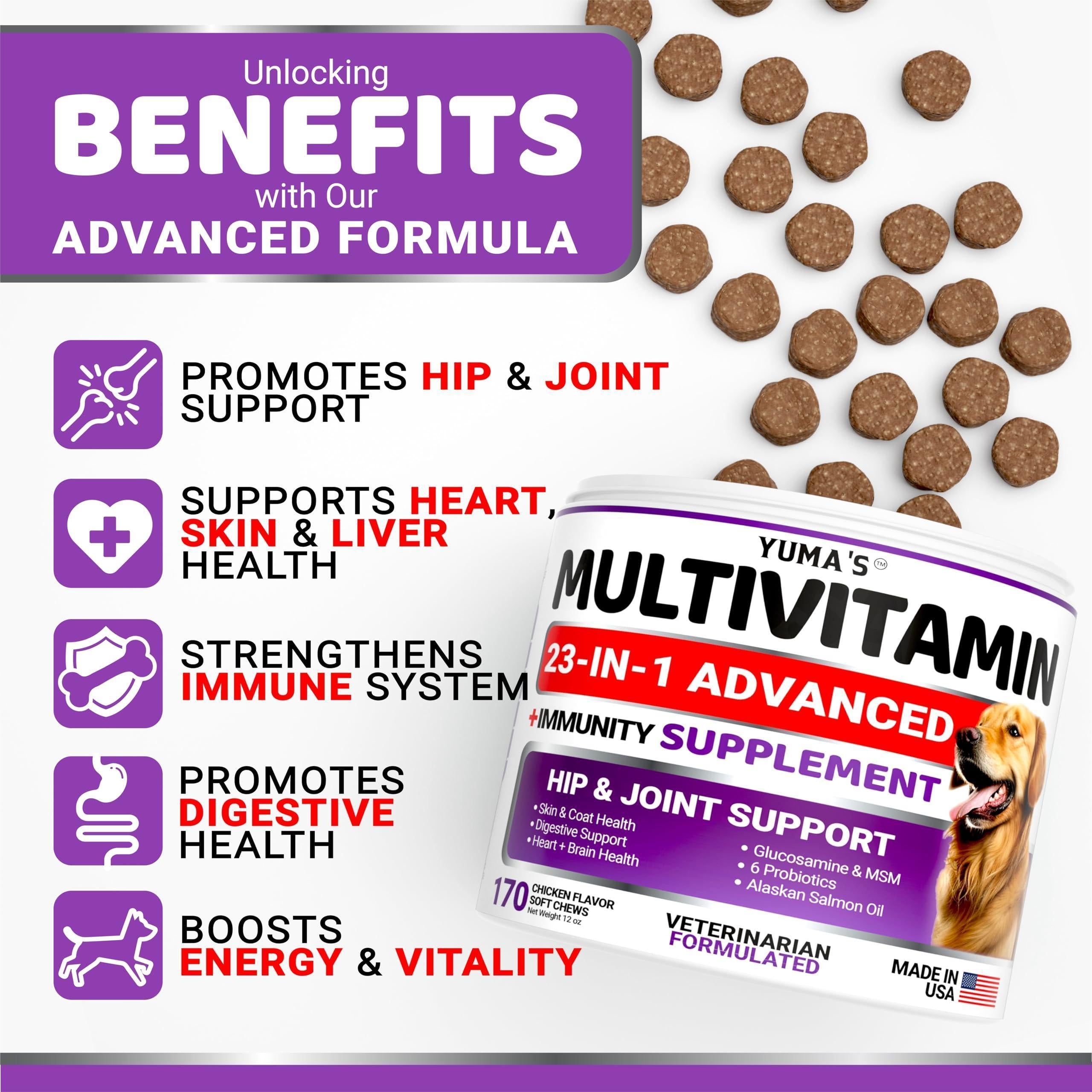 Dog Multivitamin Chews with Glucosamine 170 Count Codfish-Free Dog Multivitamin Chews with Glucosamine 170 Count Codfish-Free