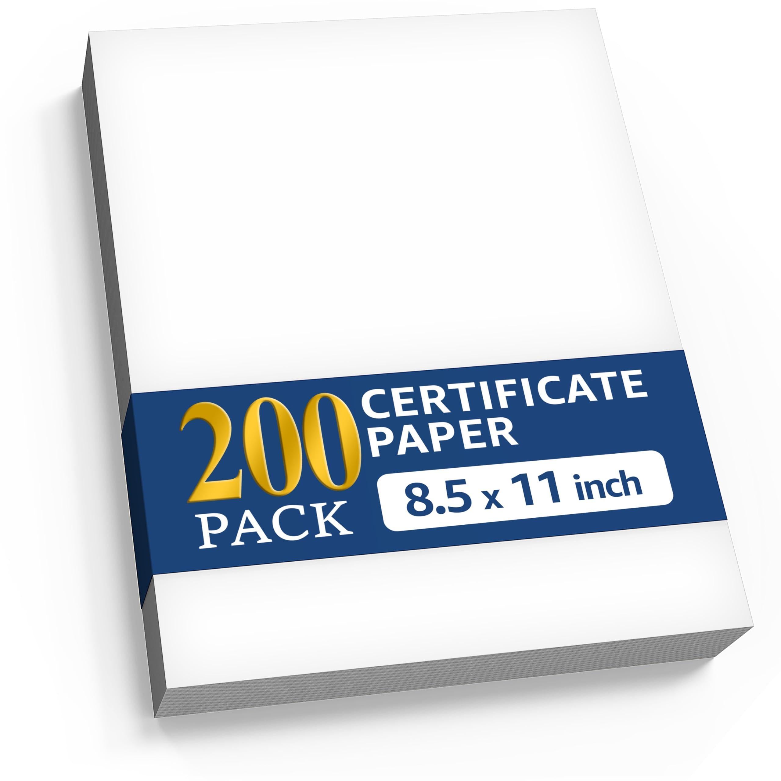 200 Certificate Paper 8.5 x 11 inch for Printing Blank Certificate Papers for Award Certificates & Diploma Paper Premium White Award Papers Cardstock for Awards & Certificates Graduation 200 Certificate Paper 8.5 x 11 inch for Printing Blank Certificate Papers for Award Certificates & Diploma Paper Premium White Award Papers Cardstock for Awards & Certificates Graduation