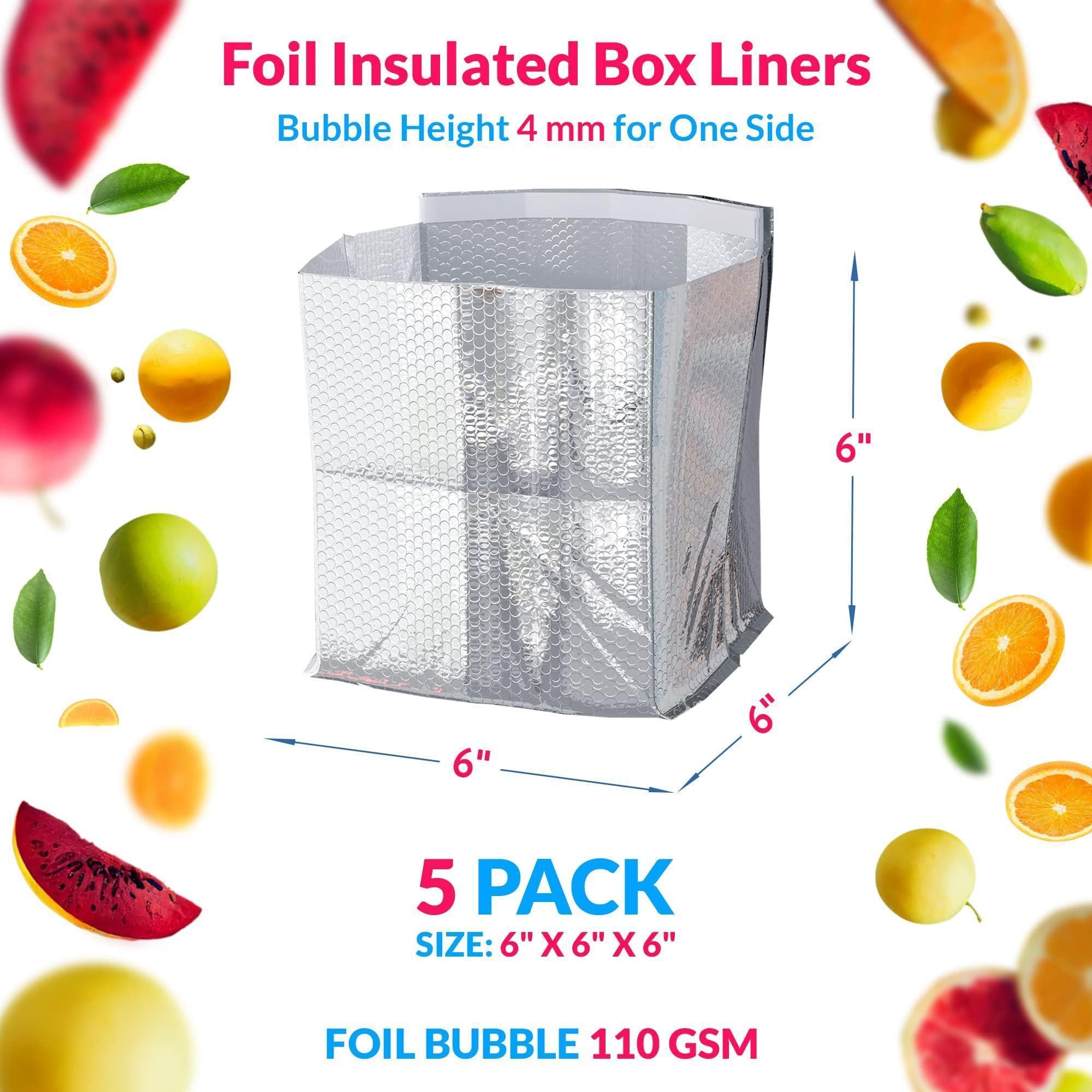 Foil Insulated Box Liners 6 x 6 x 6 Inch 5 Pack Double Layer Insulated Boxes for Frozen Food Leakproof Cold Shipping Boxes for Food. Box for Shipping Frozen Food Fish Meat Foil Insulated Box Liners 6 x 6 x 6 Inch 5 Pack Double Layer Insulated Boxes for Frozen Food Leakproof Cold Shipping Boxes for Food. Box for Shipping Frozen Food Fish Meat