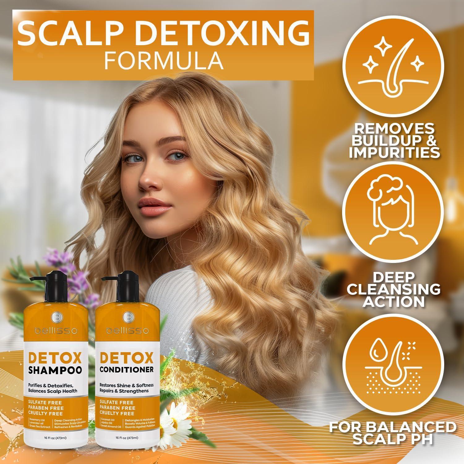 Detox Shampoo and Conditioner Set Ideal for Oily Hair Men and Women Remove Product Buildup Sulfate and Paraben Free with Scalp Clarifying and Detoxifying Properties With Rosemary Oil Detox Shampoo and Conditioner Set Ideal for Oily Hair Men and Women Remove Product Buildup Sulfate and Paraben Free with Scalp Clarifying and Detoxifying Properties With Rosemary Oil