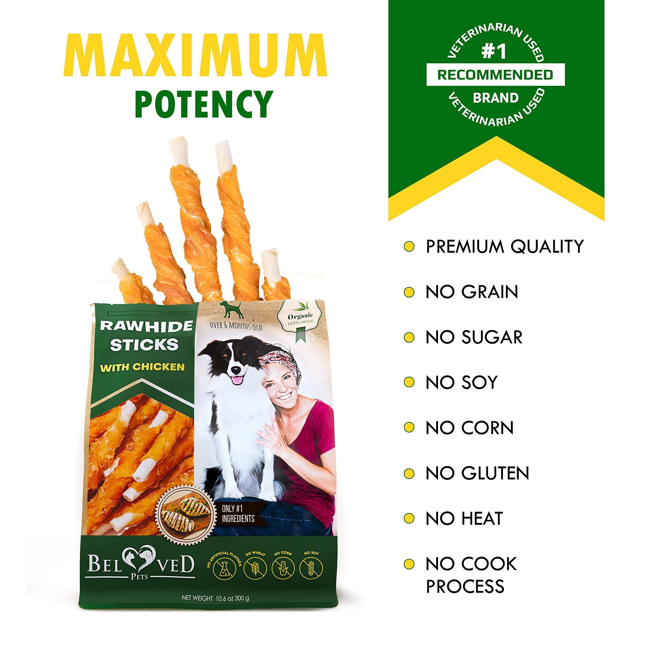 Rawhide Sticks for Dogs Chicken-Wrapped Grain-Free Chews Rawhide Sticks for Dogs Chicken-Wrapped Grain-Free Chews