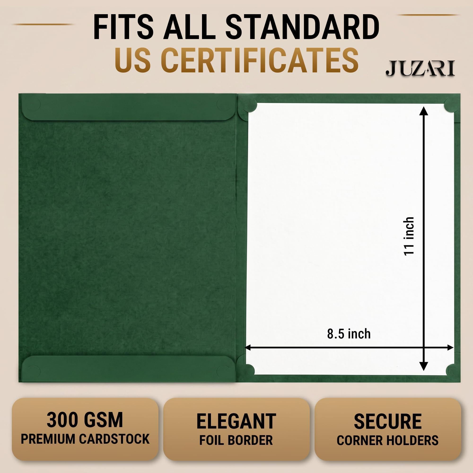 50 Pack Premium Green Certificate Holders 8.5 x 11 inch Heavyweight 300gsm Cardstock Diploma Holder & Certificate Folder Award Certificate Folders for Graduation with Gold Foil Diploma Cover 50 Pack Premium Green Certificate Holders 8.5 x 11 inch Heavyweight 300gsm Cardstock Diploma Holder & Certificate Folder Award Certificate Folders for Graduation with Gold Foil Diploma Cover