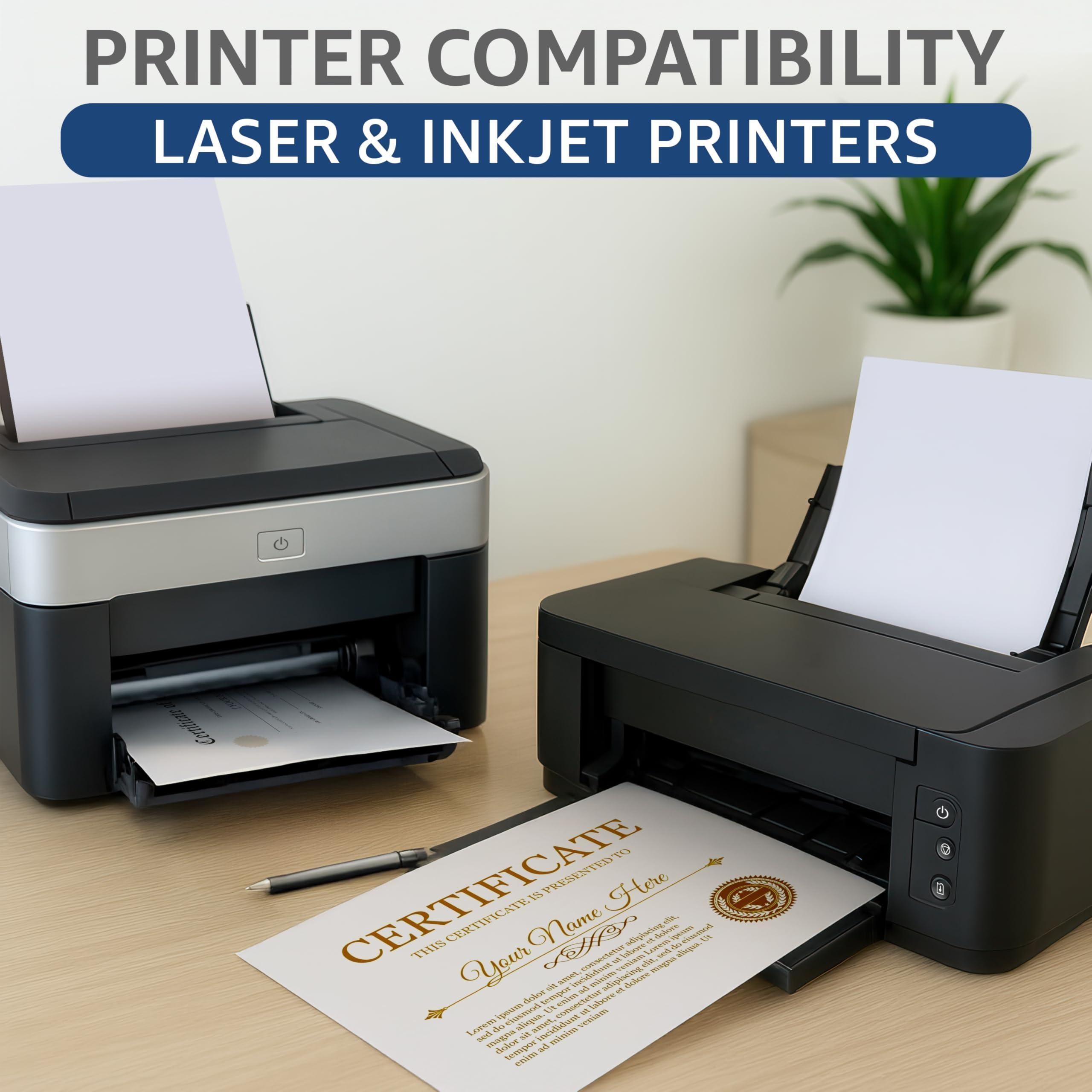 100 Certificate Paper 8.5 x 11 inch for Printing Blank Certificate Papers for Award Certificates & Diploma Paper Premium White Award Papers Cardstock for Awards & Certificates Graduation 100 Certificate Paper 8.5 x 11 inch for Printing Blank Certificate Papers for Award Certificates & Diploma Paper Premium White Award Papers Cardstock for Awards & Certificates Graduation