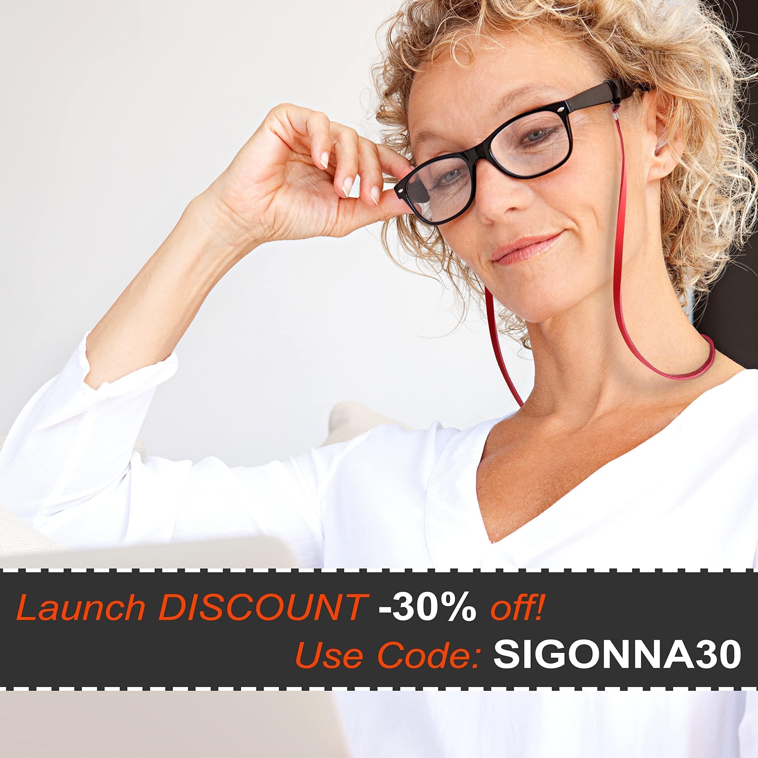 Eyeglass Chains for Women Men Premium ECO Leather Strap 4 Pcs 28 inch Length Eyeglass Chains for Women Men Premium ECO Leather Strap 4 Pcs 28 inch Length