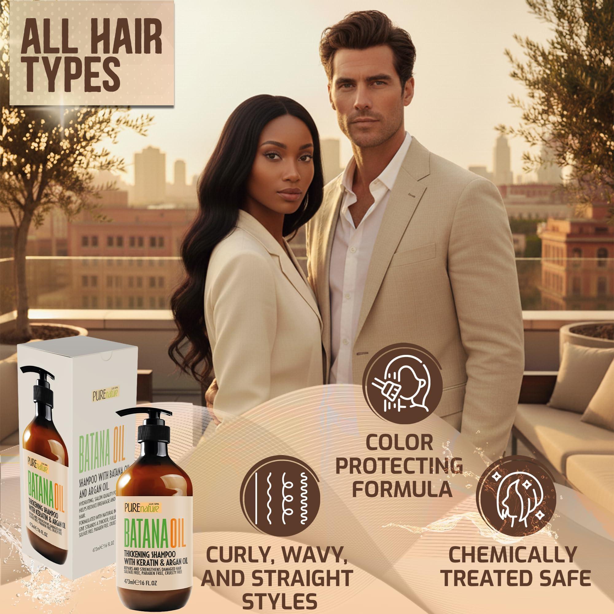 Batana Oil Shampoo 16 Fl Oz Sulfate Free Thickening Formula Paraben Free Volumizing Shampoo for Thinning Fine Hair Professional Volume Boosting Salon Care for Women and Men with Thin Hair Batana Oil Shampoo 16 Fl Oz Sulfate Free Thickening Formula Paraben Free Volumizing Shampoo for Thinning Fine Hair Professional Volume Boosting Salon Care for Women and Men with Thin Hair