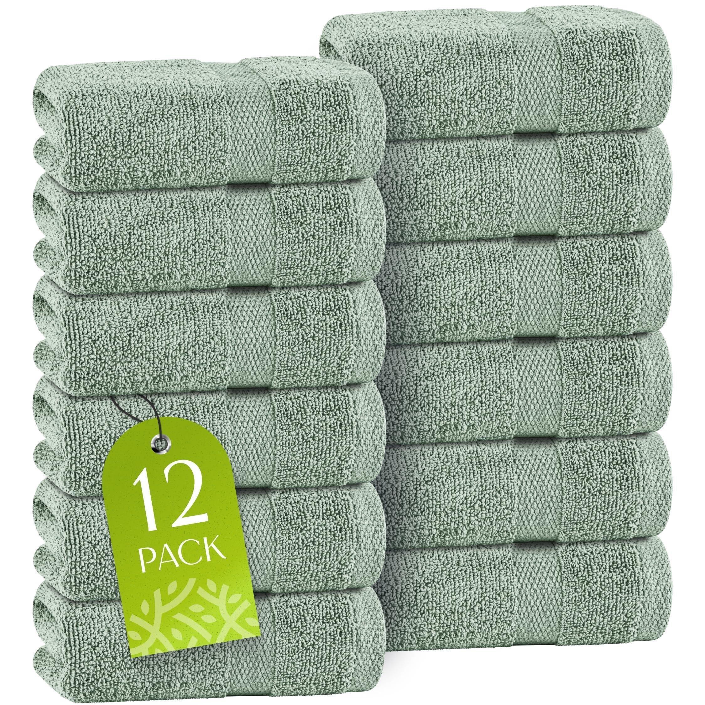 Green Washcloths Set for Body Face 12 Pack 12x12 Inch Towel Cotton Wash Cloths Bulk Spa Fingertip Wash Clothes Soft Absorbent Gym Towels Green Washcloths Set for Body Face 12 Pack 12x12 Inch Towel Cotton Wash Cloths Bulk Spa Fingertip Wash Clothes Soft Absorbent Gym Towels