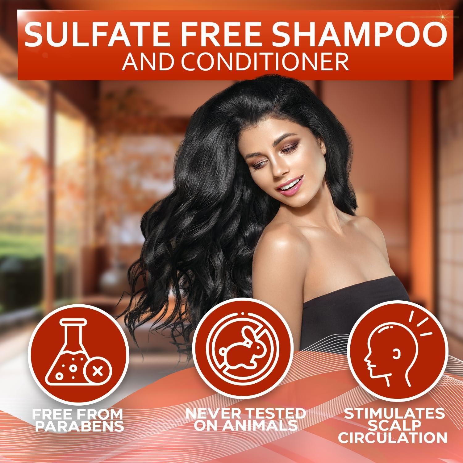 Batana Oil Shampoo and Conditioner Set Thickening Hair Products for Women and Batana Oil Shampoo and Conditioner Set Thickening Hair Products for Women and