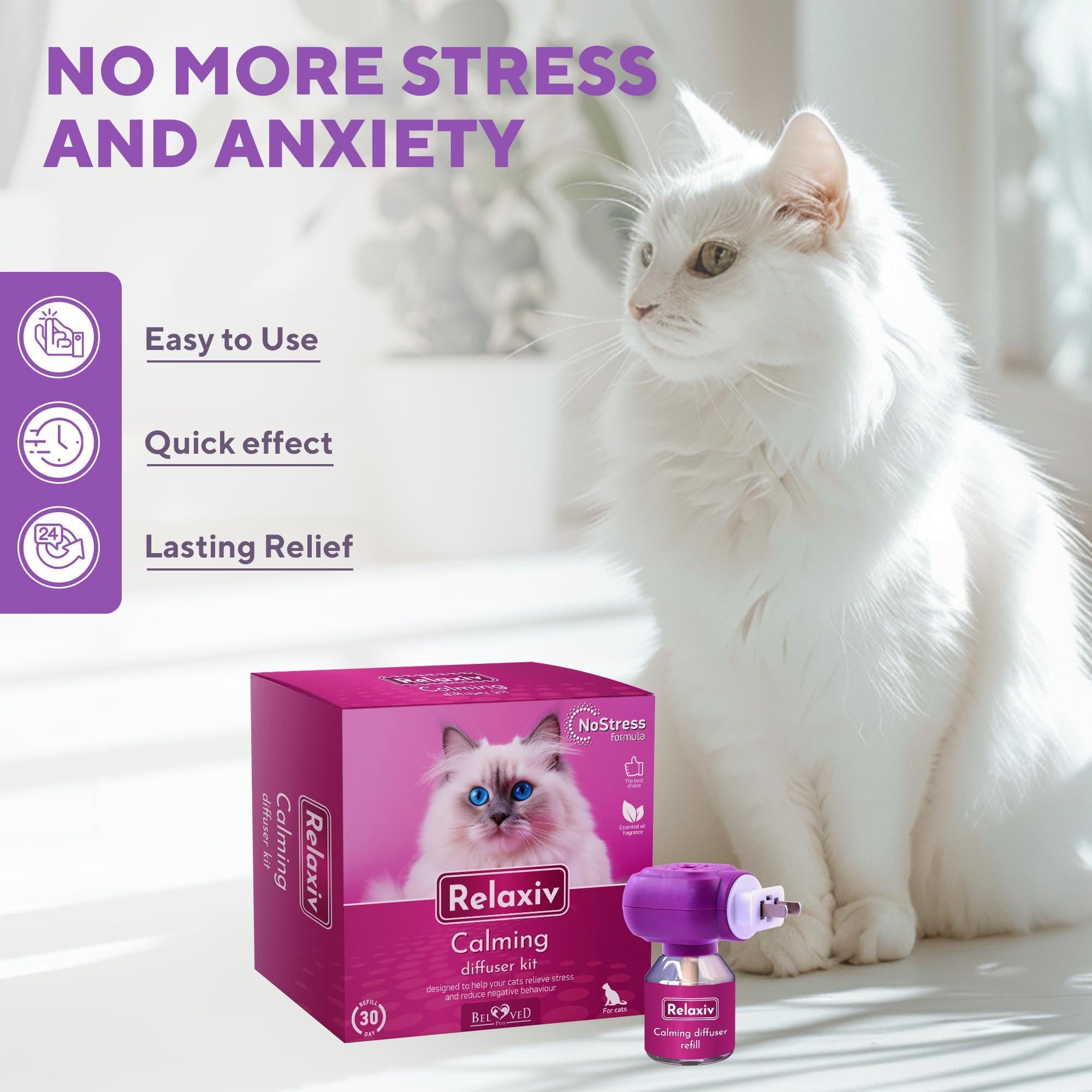 Cat Calming Pheromone Diffuser Anti-Anxiety for Cats & Dogs Cat Calming Pheromone Diffuser Anti-Anxiety for Cats & Dogs