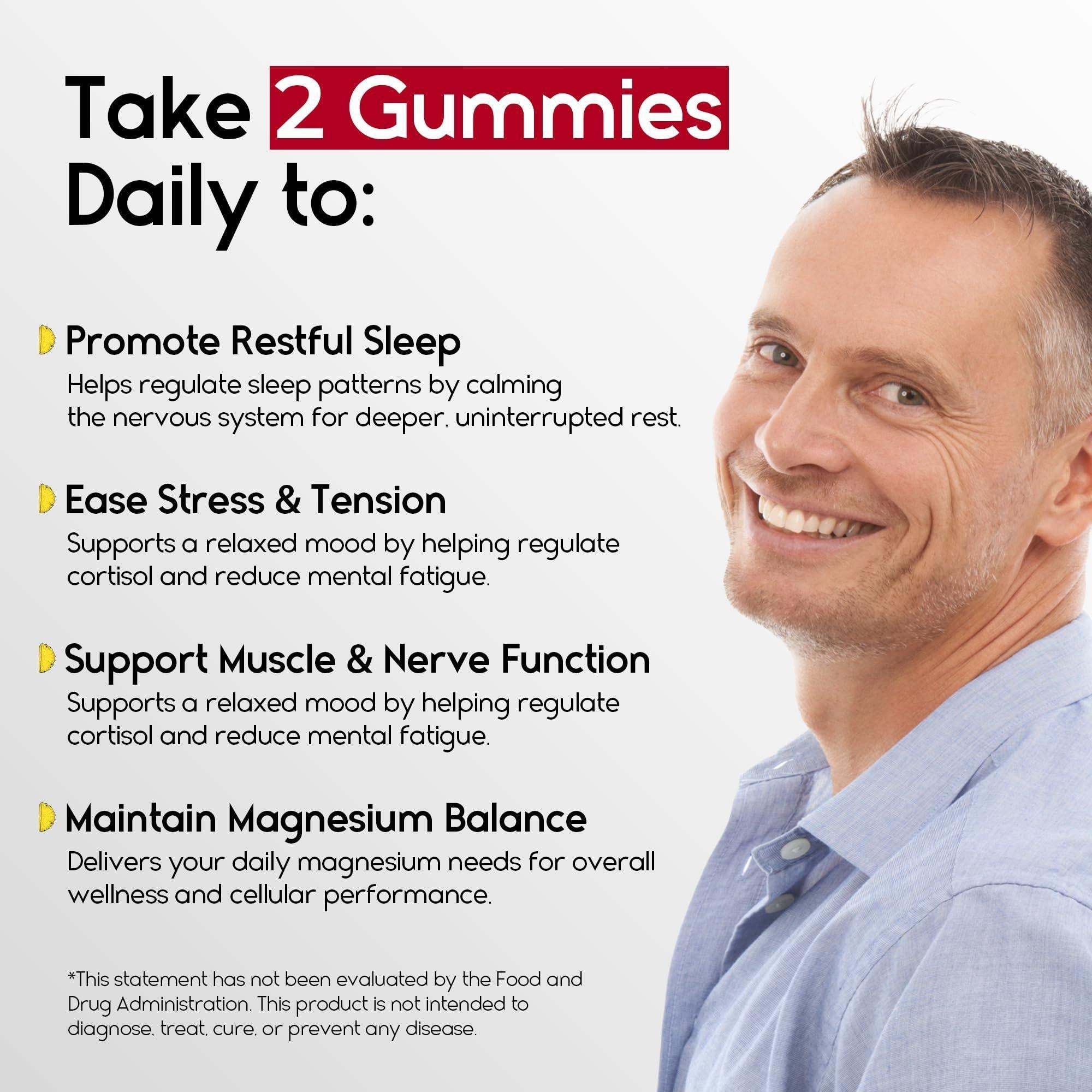 Magnesium Glycinate Gummies 400mg Sleep Gummies for Kids & Adults Magnesium Glycinate Chewable High Absorption for Muscle Recovery Better Sleep & Relaxation Goji Berry Flavor 60 Count Magnesium Glycinate Gummies 400mg Sleep Gummies for Kids & Adults Magnesium Glycinate Chewable High Absorption for Muscle Recovery Better Sleep & Relaxation Goji Berry Flavor 60 Count