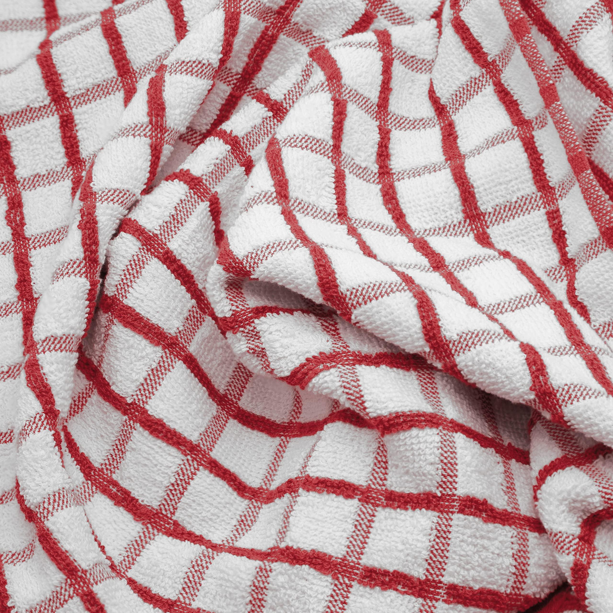 Premium Dish Towels for Kitchen with Hanging Loop 8 Pack 16x26 inch Red Color Premium Dish Towels for Kitchen with Hanging Loop 8 Pack 16x26 inch Red Color