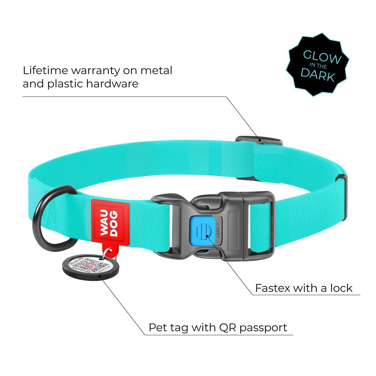 Waterproof Glow Dog Collar Adjustable 14–22 in Neck x 0.5 in Wide Buckle Waterproof Glow Dog Collar Adjustable 14–22 in Neck x 0.5 in Wide Buckle