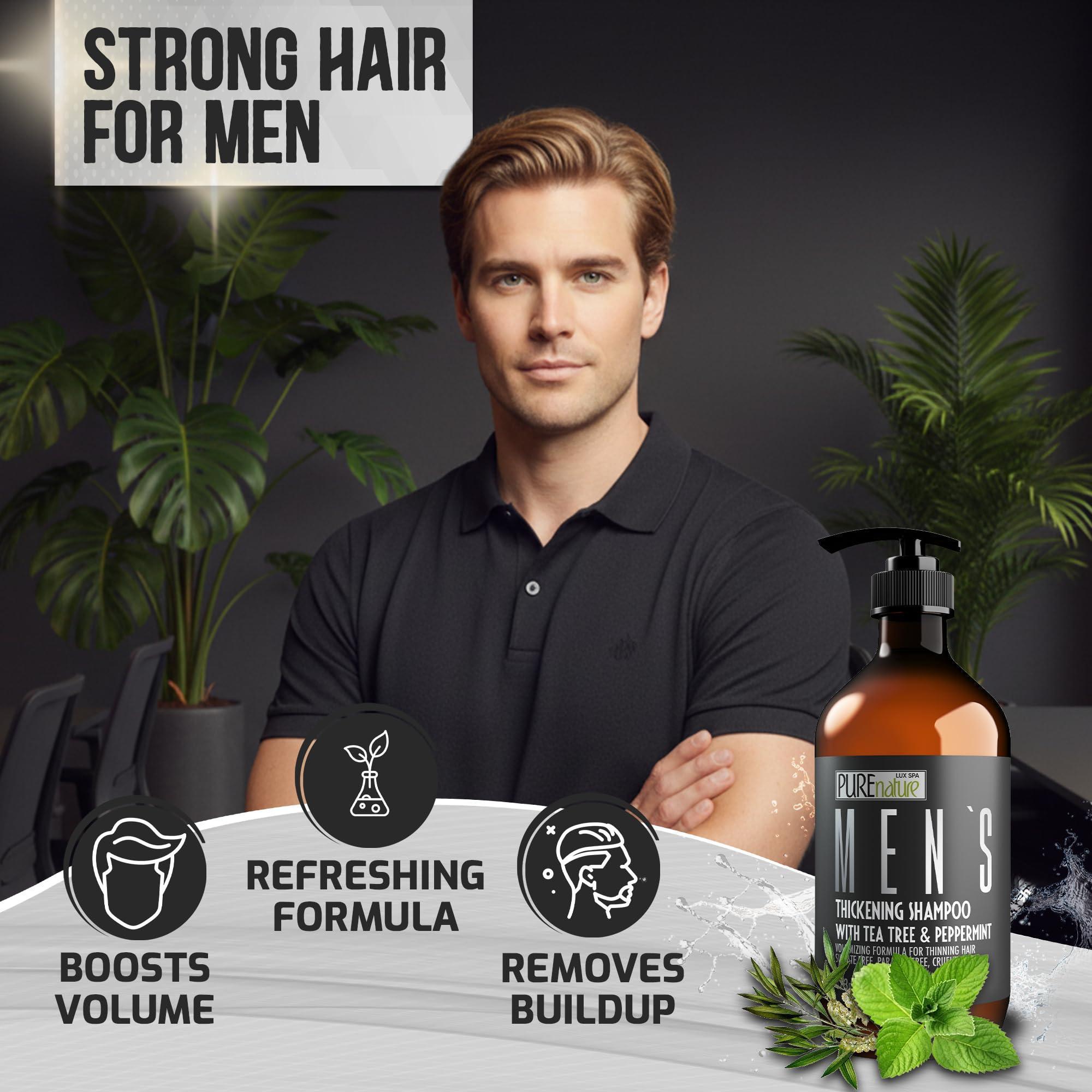 Mens Shampoo Sulfate Free for Thinning Hair 16 Fl Oz Volumizing and Hair Thickening Salon Grade Professional Formula for Thin and Fine Hair Men Strengthening Paraben Free Shampoo Mens Shampoo Sulfate Free for Thinning Hair 16 Fl Oz Volumizing and Hair Thickening Salon Grade Professional Formula for Thin and Fine Hair Men Strengthening Paraben Free Shampoo