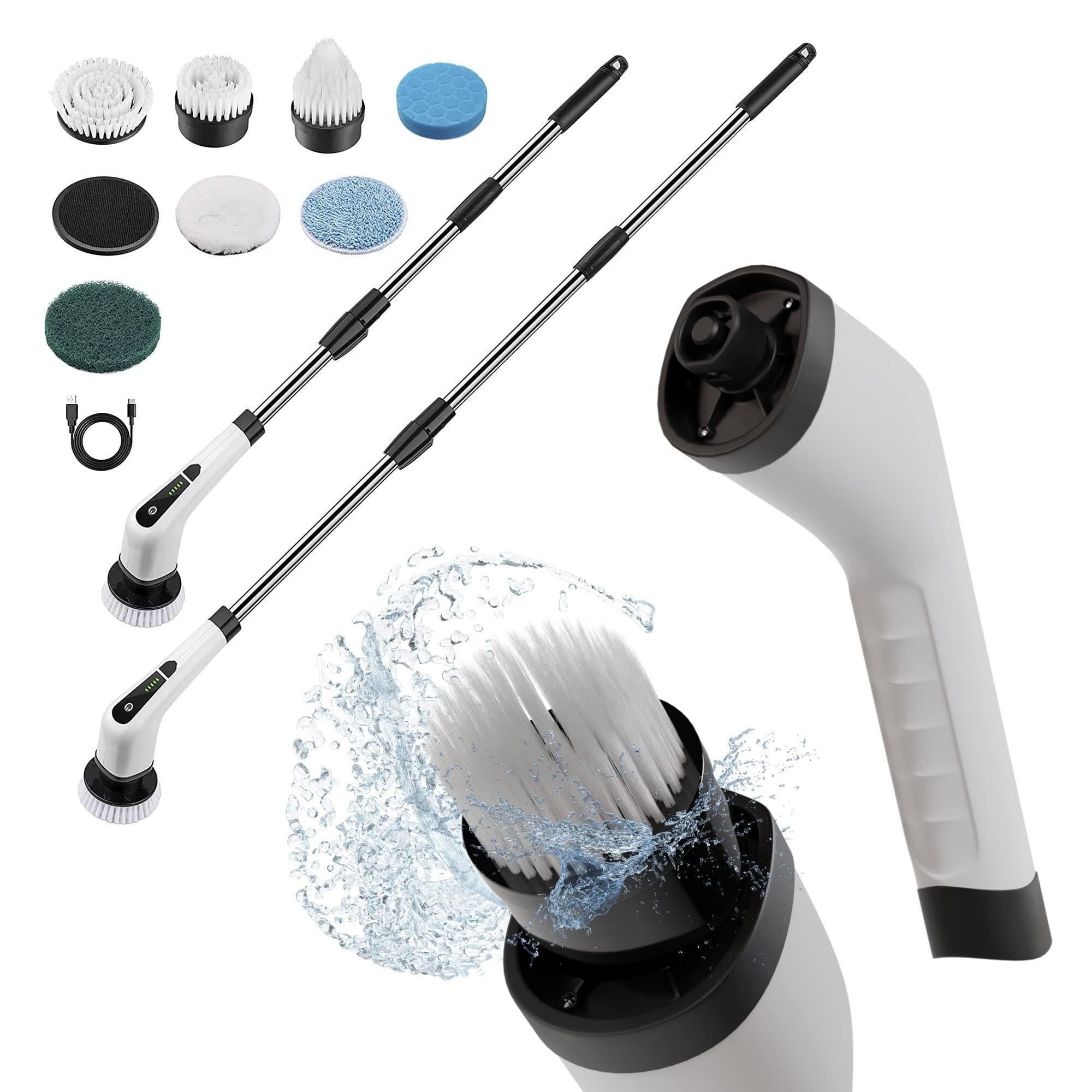 Portable Electric Spin Scrubber for Cleaning Bathroom Kitchen Car White 7 in 1 Portable Electric Spin Scrubber for Cleaning Bathroom Kitchen Car White 7 in 1