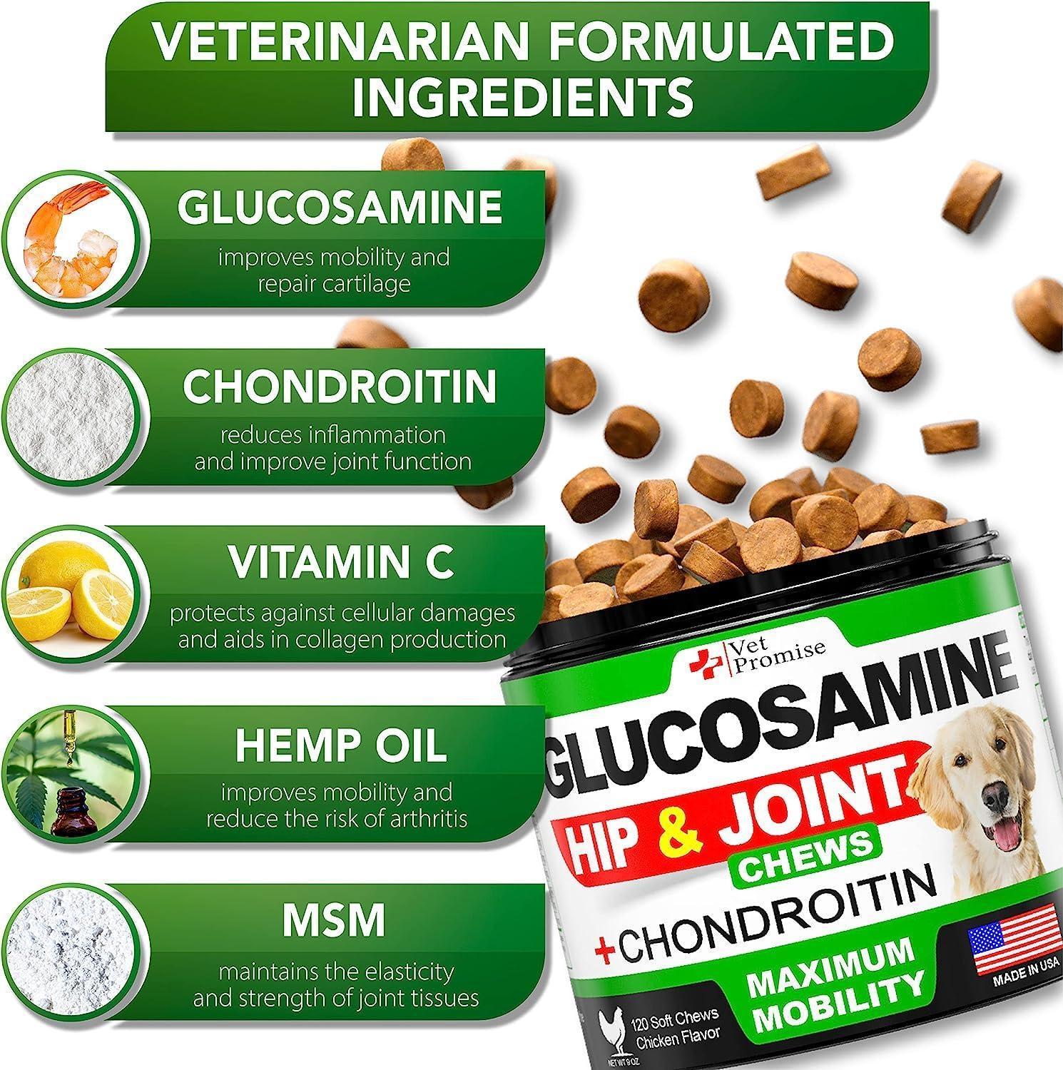 Glucosamine for Dogs 240 Count 2-Pack Hip & Joint Chondroitin Glucosamine for Dogs 240 Count 2-Pack Hip & Joint Chondroitin
