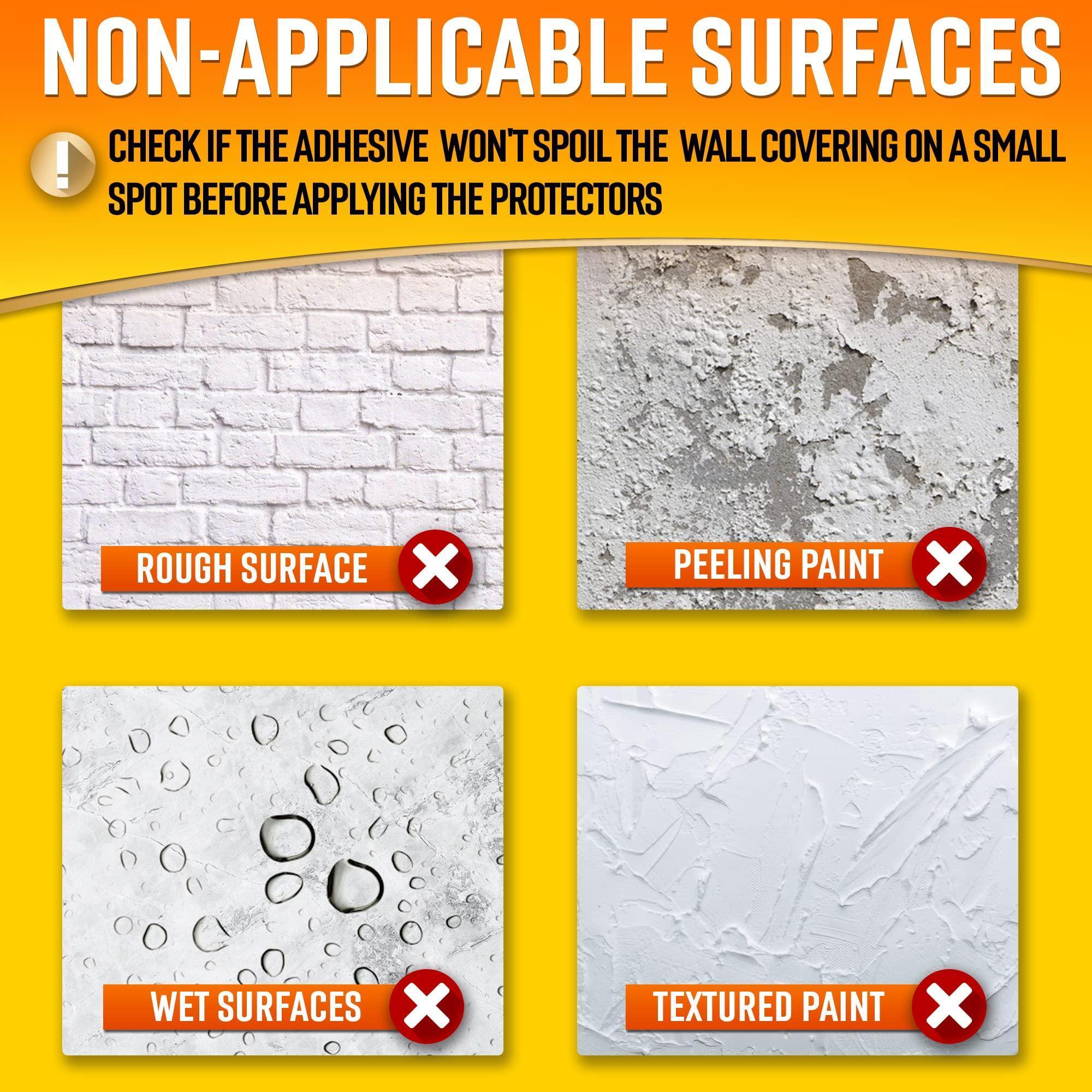 Wall Protector Sheets for Painted Wall Clear Plastic Adhesive Film Stickers 7 Pc Wall Protector Sheets for Painted Wall Clear Plastic Adhesive Film Stickers 7 Pc