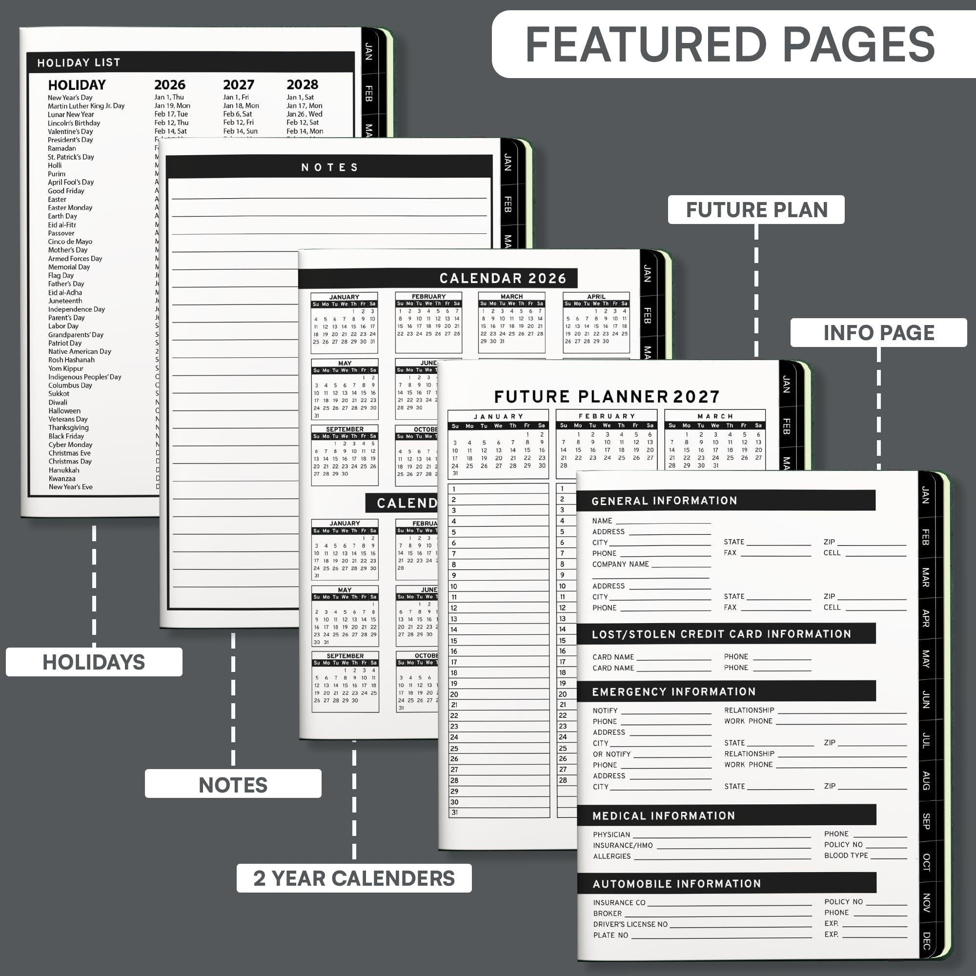 2026 Hardcover Appointment Book Planner 8.5x11 inch Black Large Tabbed Daily Hourly Weekly Planner Schedule Book 15 Minute time Slots Business & Personal Planner Jan 2026 Dec 2026 Black 2026 Hardcover Appointment Book Planner 8.5x11 inch Black Large Tabbed Daily Hourly Weekly Planner Schedule Book 15 Minute time Slots Business & Personal Planner Jan 2026 Dec 2026 Black