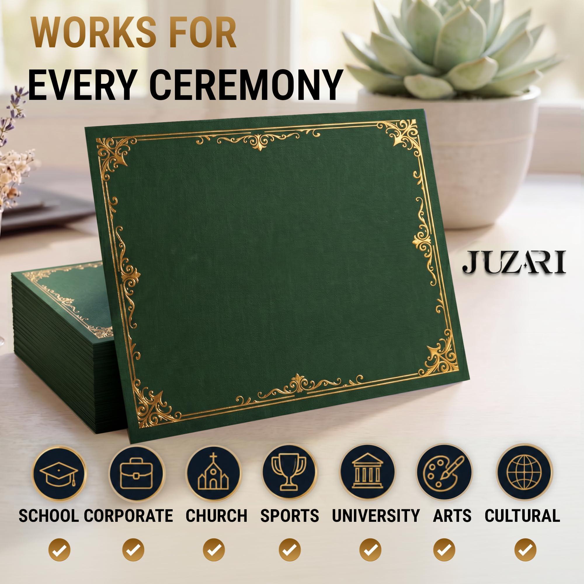 50 Pack Premium Green Certificate Holders 8.5 x 11 inch Heavyweight 300gsm Cardstock Diploma Holder & Certificate Folder Award Certificate Folders for Graduation with Gold Foil Diploma Cover 50 Pack Premium Green Certificate Holders 8.5 x 11 inch Heavyweight 300gsm Cardstock Diploma Holder & Certificate Folder Award Certificate Folders for Graduation with Gold Foil Diploma Cover