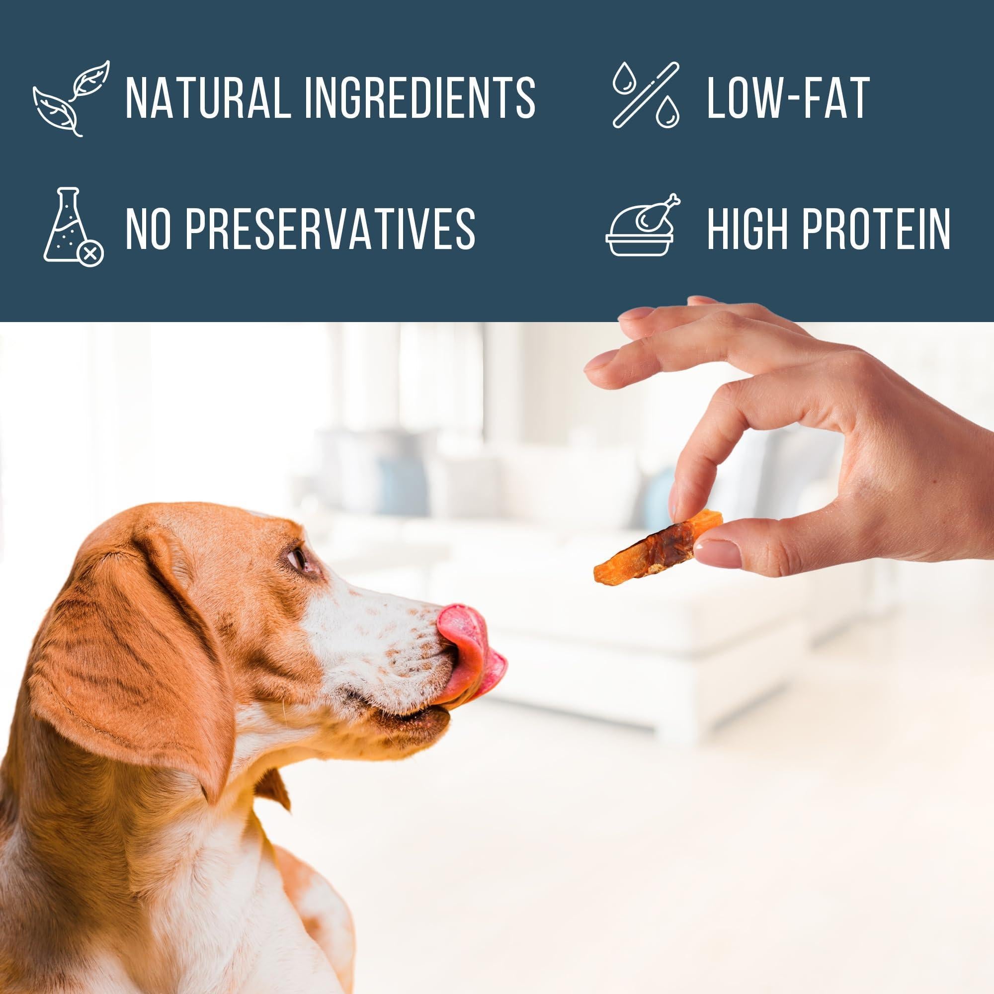 Chicken Jerky Dog Treats 24 oz Human-Grade Grain-Free Sweet Potato Chicken Jerky Dog Treats 24 oz Human-Grade Grain-Free Sweet Potato