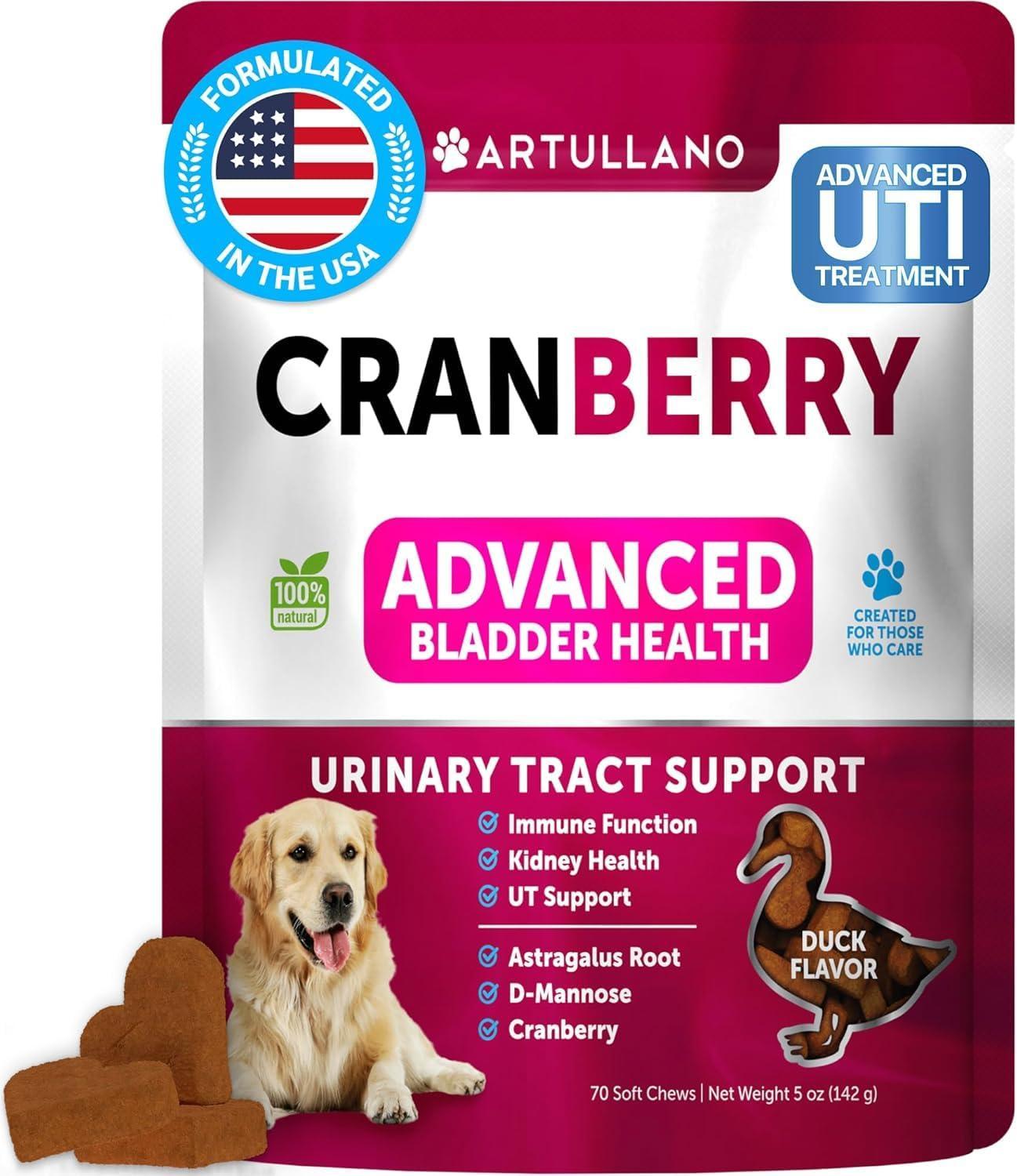 Dog UTI Treatment Cranberry Supplement Bladder Control 70 Soft Chews Dog UTI Treatment Cranberry Supplement Bladder Control 70 Soft Chews