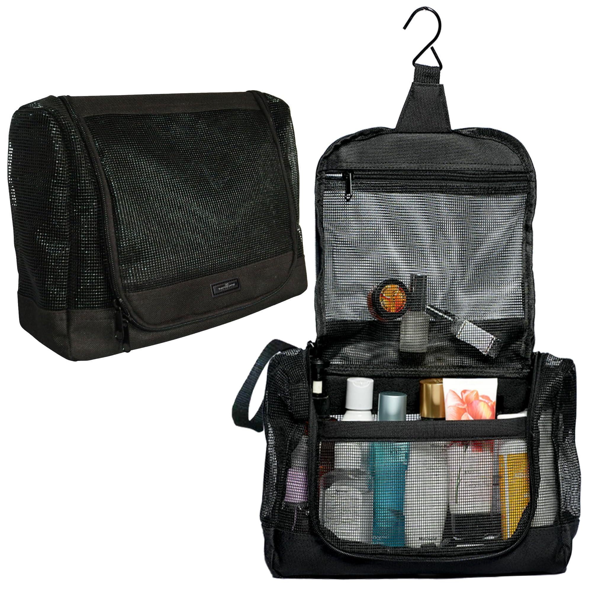 The Fine Living Co. Portable Hanging Shower Caddy Organizer Bag Quick Dry Mesh Shower Caddy Tote Bag Pouch with Metal Hook for Bathroom College Dorm Camp Gym Camping Toiletry Bath (12”x3”x8”) The Fine Living Co. Portable Hanging Shower Caddy Organizer Bag Quick Dry Mesh Shower Caddy Tote Bag Pouch with Metal Hook for Bathroom College Dorm Camp Gym Camping Toiletry Bath (12”x3”x8”)