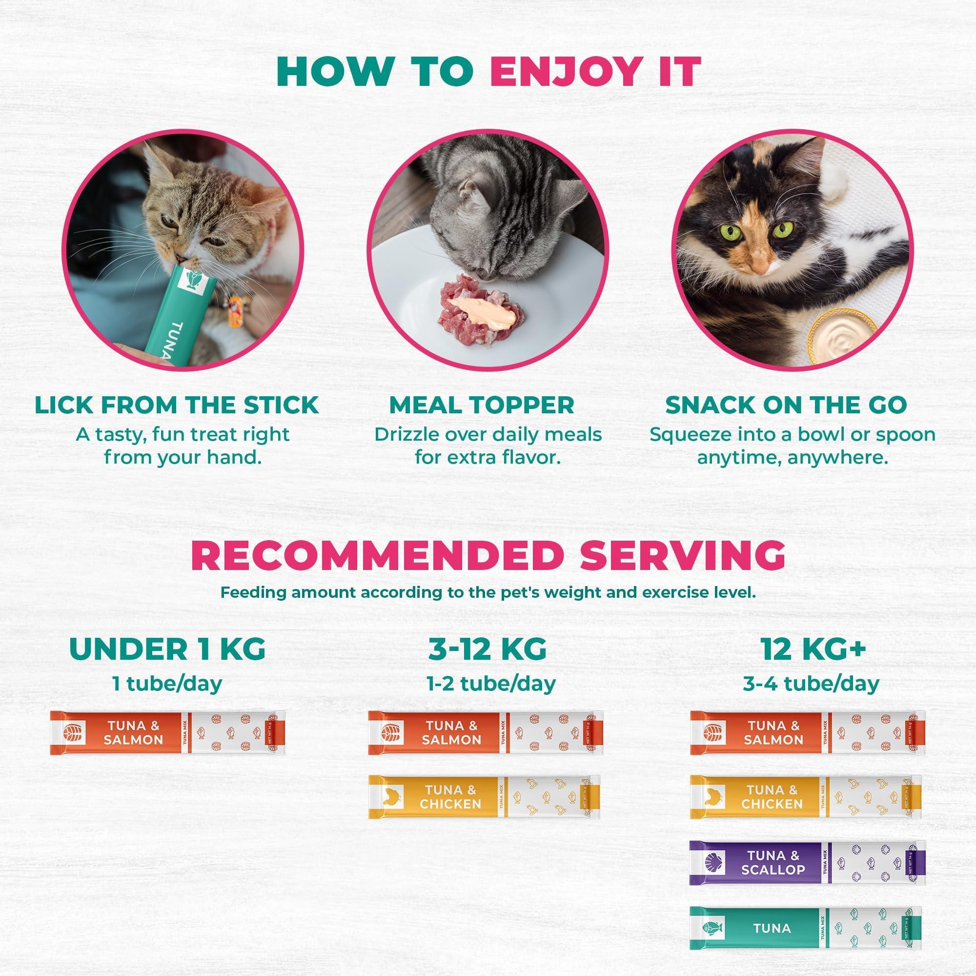 Lickable Cat Treats Squeeze Tubes 20 Sticks Tuna Urinary Care Multivitamin Lickable Cat Treats Squeeze Tubes 20 Sticks Tuna Urinary Care Multivitamin