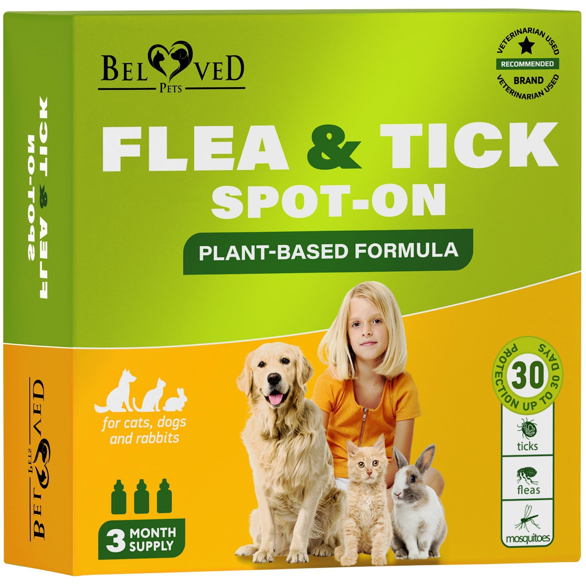 Topical Flea & Tick Drops for Dogs Cats & Rabbits Mosquito Repellent Topical Flea & Tick Drops for Dogs Cats & Rabbits Mosquito Repellent
