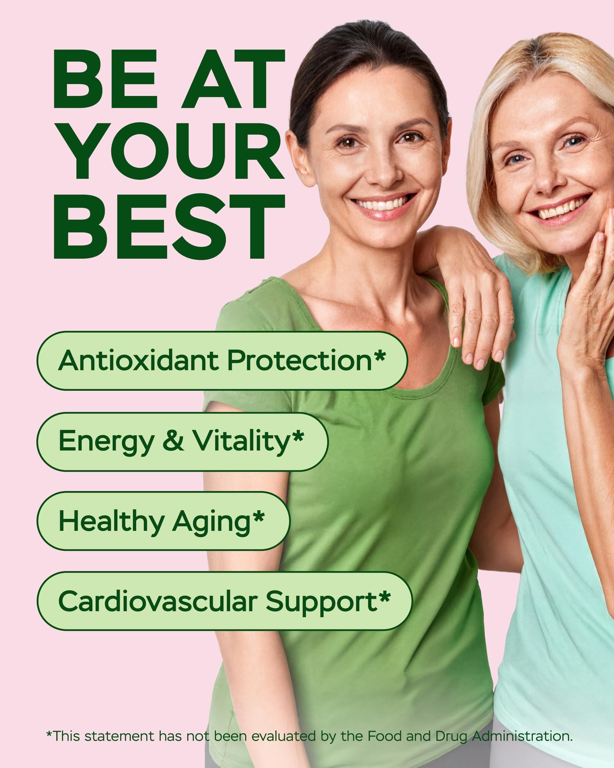 Resveratrol Supplement 1800mg Complex COQ10 Quercetin Vitamin E Calcium Ascorbate Powerful Antioxidant Formula for Enhanced Energy Heart Health & Healthy Aging Support Trans Resveratrol 90 Caps Resveratrol Supplement 1800mg Complex COQ10 Quercetin Vitamin E Calcium Ascorbate Powerful Antioxidant Formula for Enhanced Energy Heart Health & Healthy Aging Support Trans Resveratrol 90 Caps