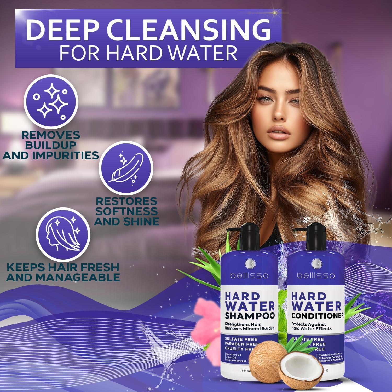 Hard Water Shampoo and Conditioner Set Sulfate Free Hair Care Products for Hard Water Shampoo and Conditioner Set Sulfate Free Hair Care Products for