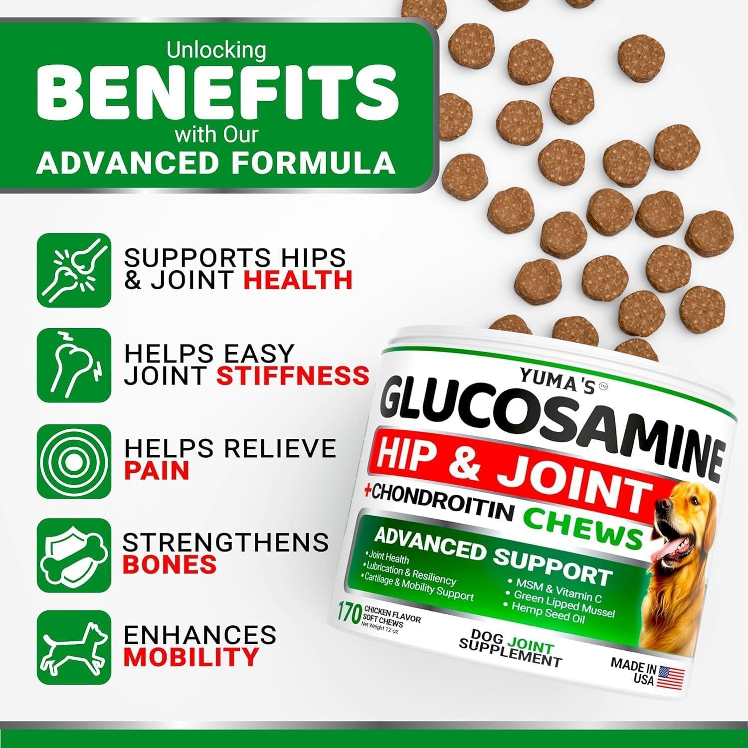 Glucosamine for Dogs 2-Pack Chondroitin Joint Pain Relief Glucosamine for Dogs 2-Pack Chondroitin Joint Pain Relief