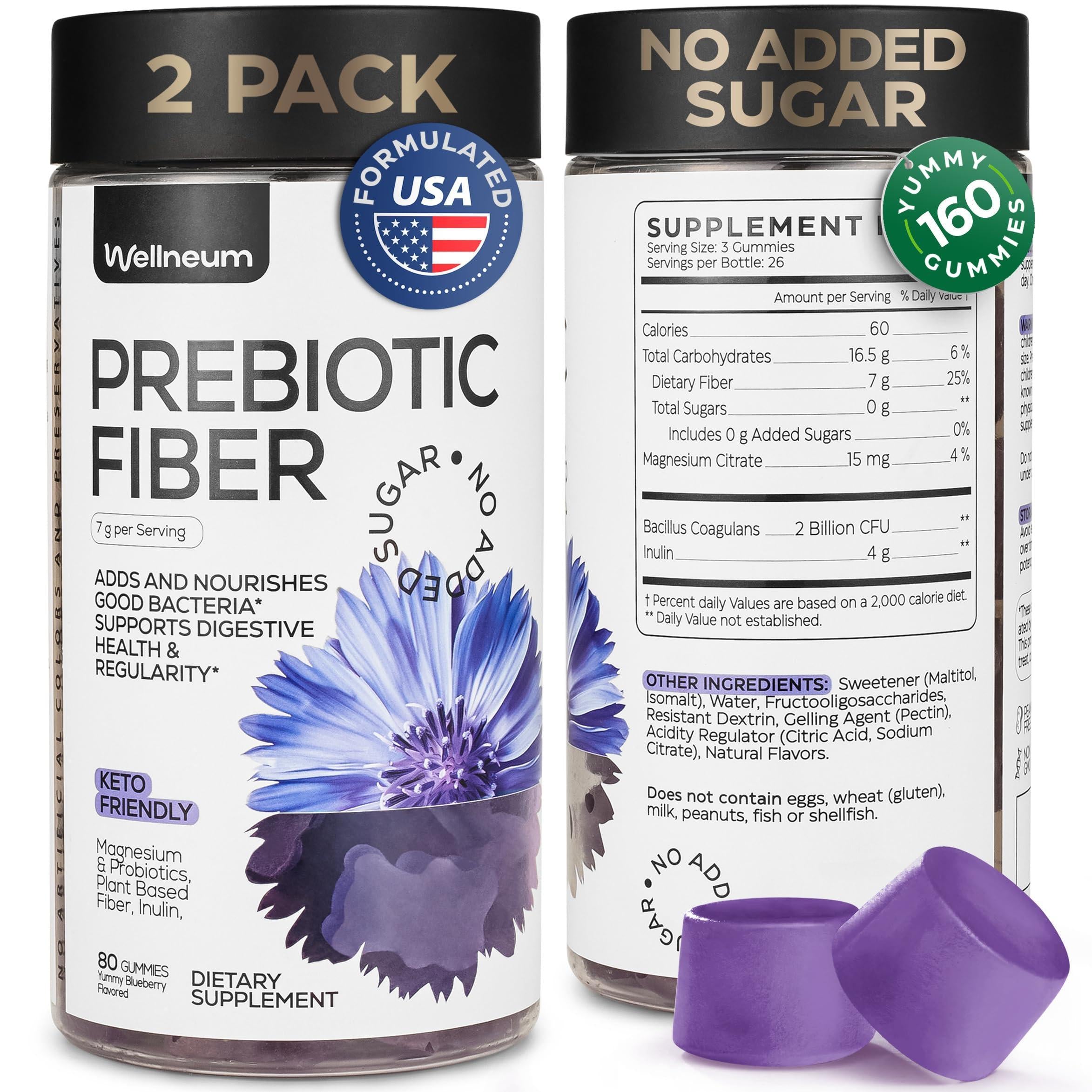 High Prebiotic Fiber Gummies for Adults 7G per Serving 160 pcs Dietary Beet FOS High Prebiotic Fiber Gummies for Adults 7G per Serving 160 pcs Dietary Beet FOS